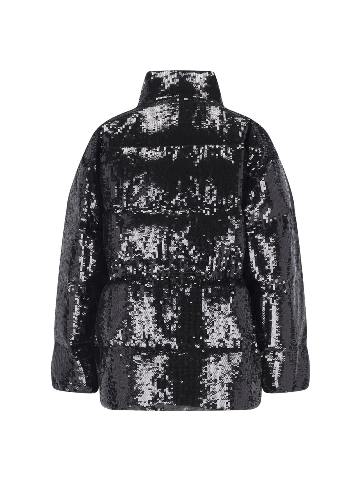 Shop Michael Kors Waxed Crop Puffer Jacket In Black
