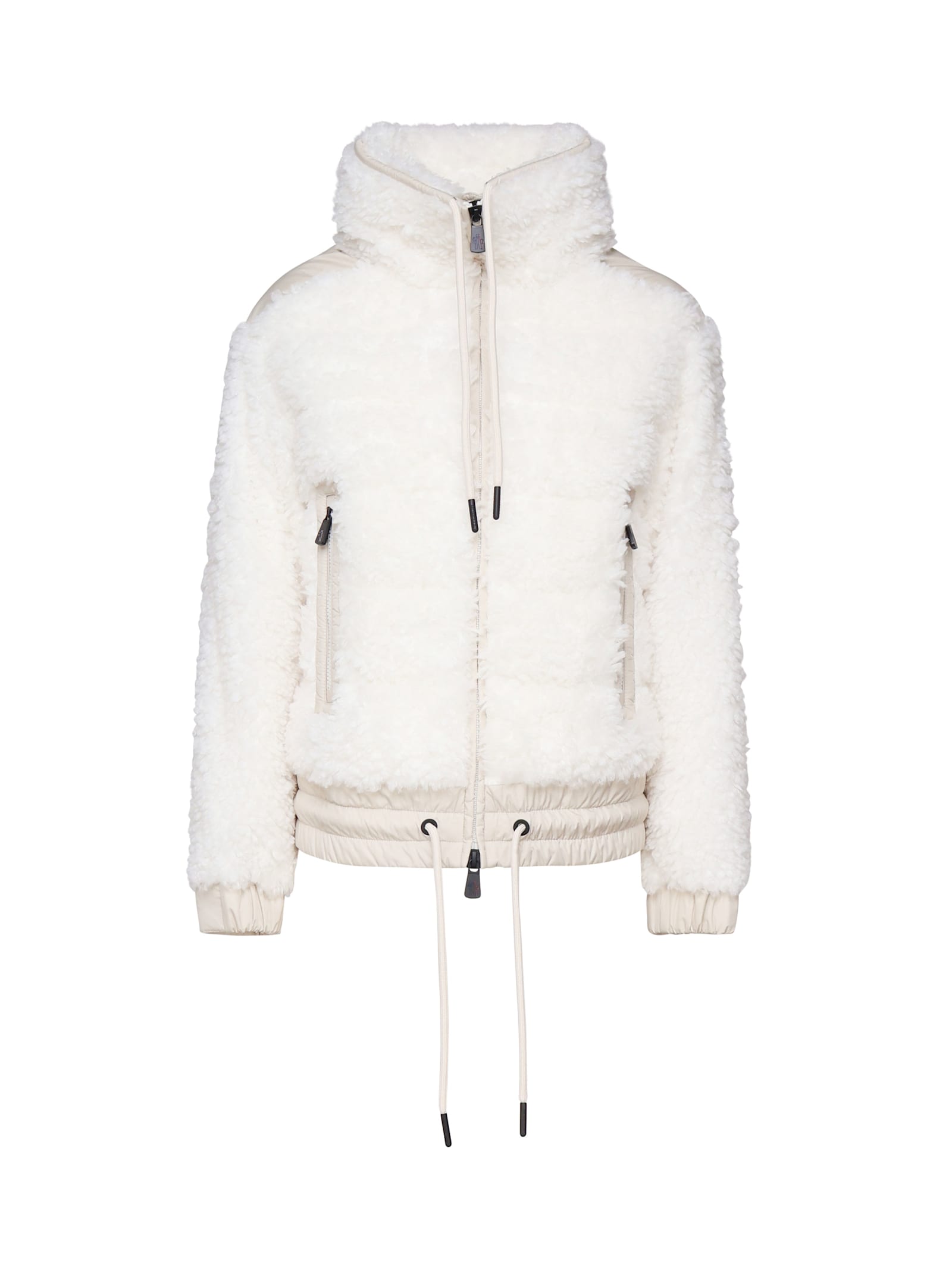 Shop Moncler Fur Effect Down Jacket In White