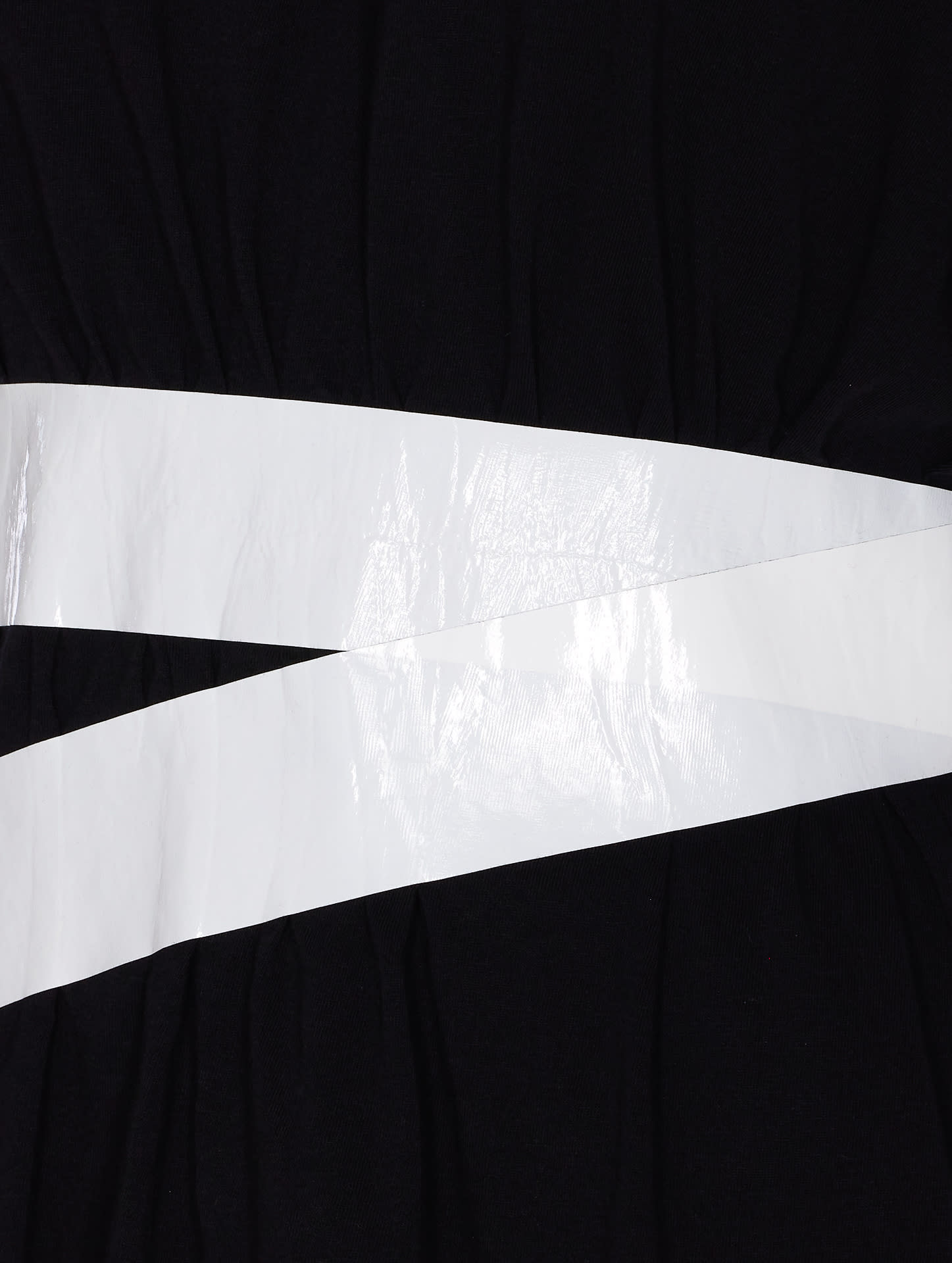Mm6 Maison Margiela Tape-embellished T-shirt In Black