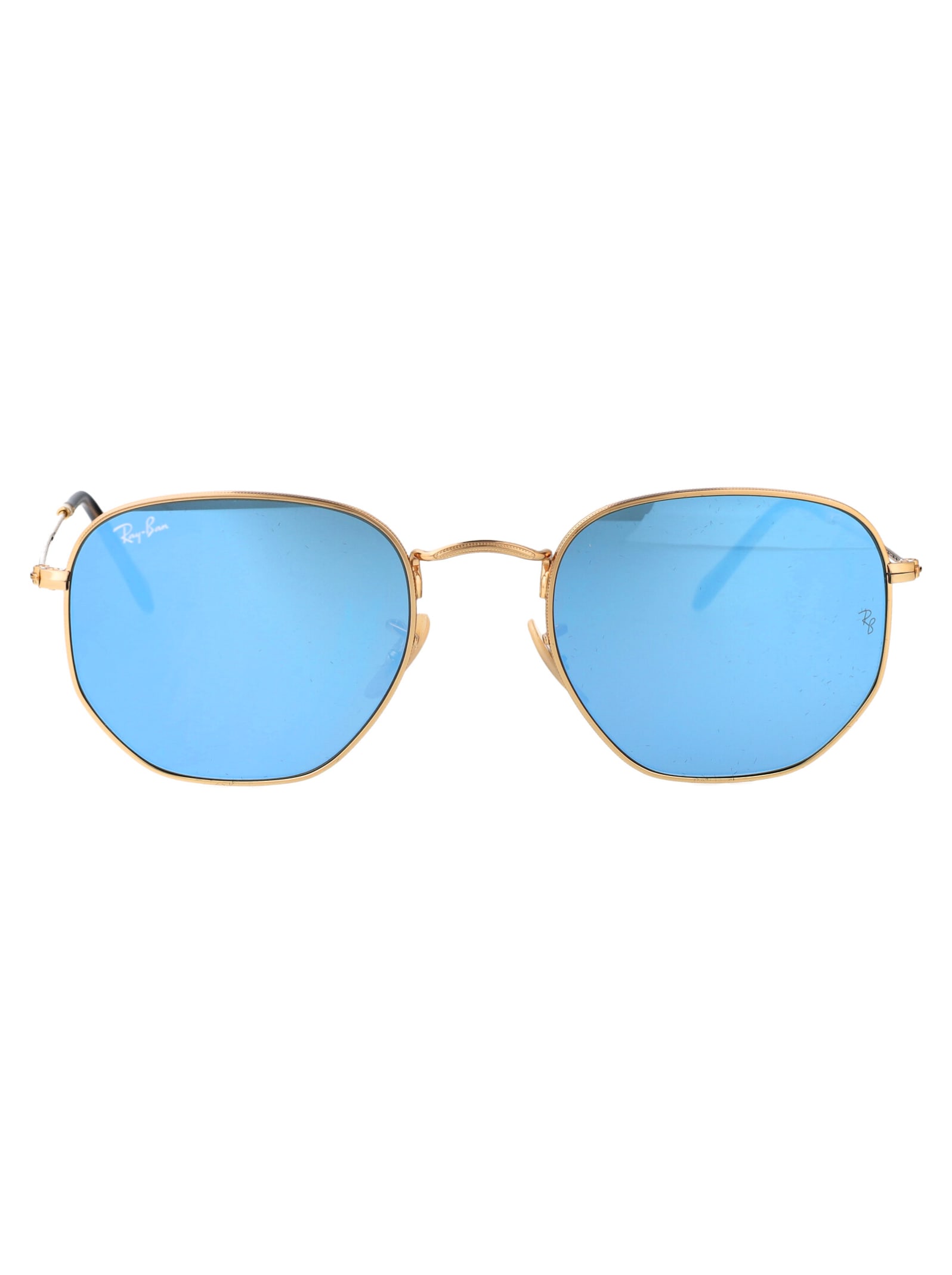 Shop Ray Ban Hexagonal Sunglasses In 001/9o Gold