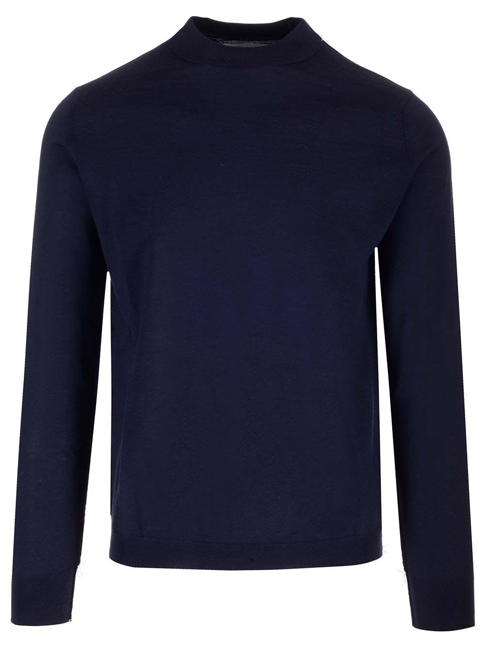 Shop Maison Margiela Crew Neck Sweater In Blue