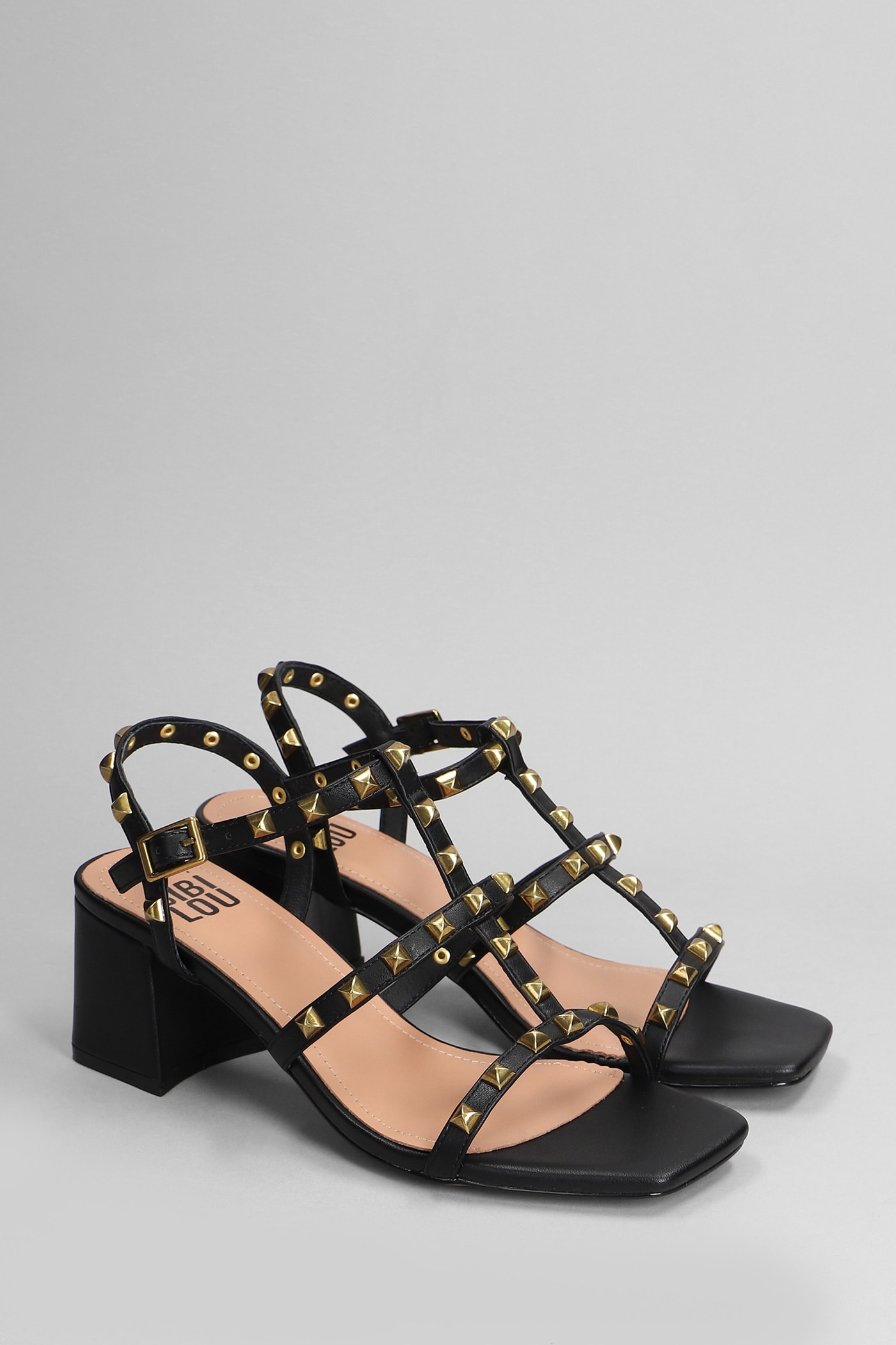 Shop Bibi Lou Pend Sandals In Black Leather