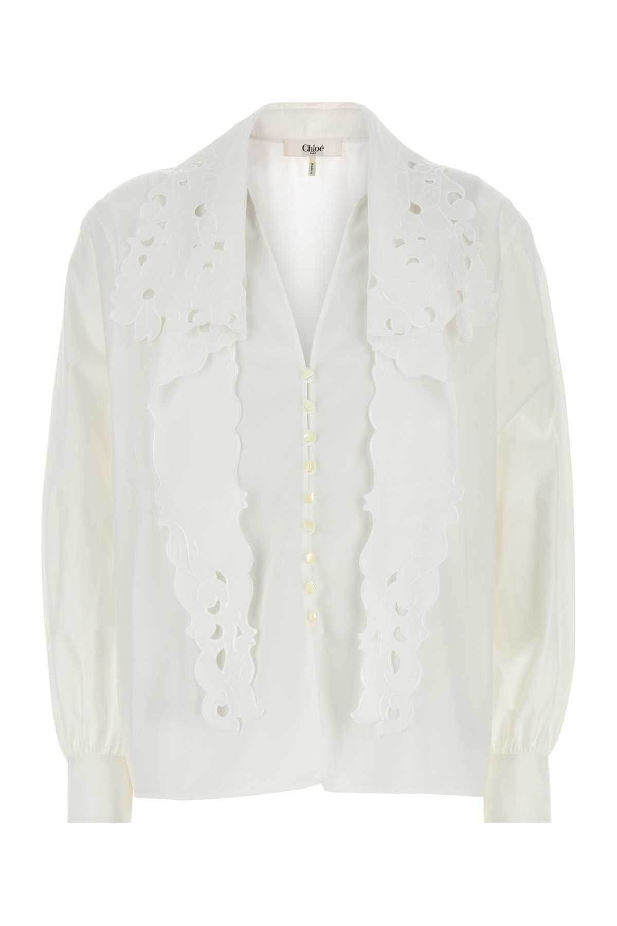 Chloé White Poplin Shirt