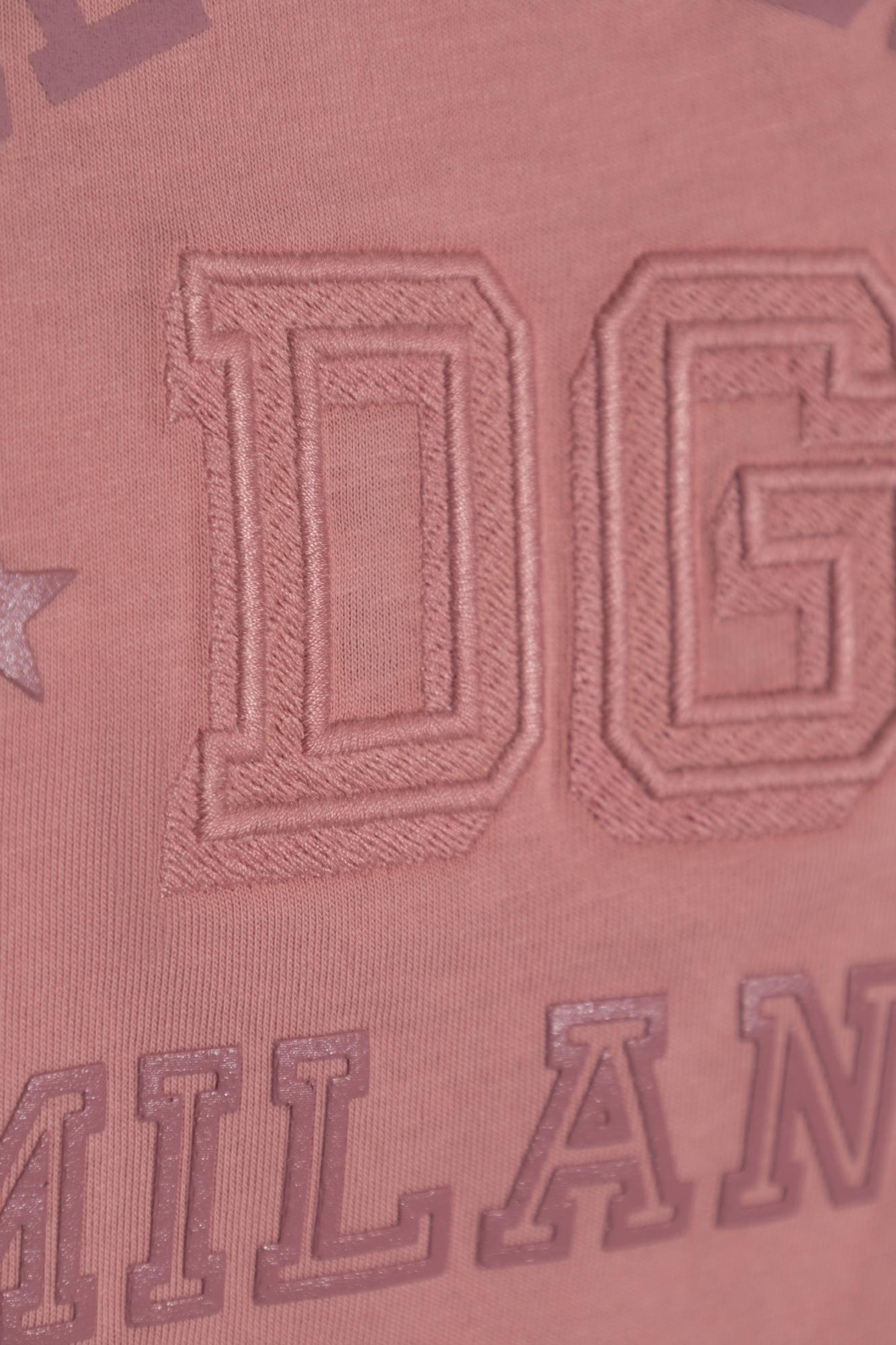 Dolce & Gabbana T-shirt With Logo In Rosa Polvere Chiaro