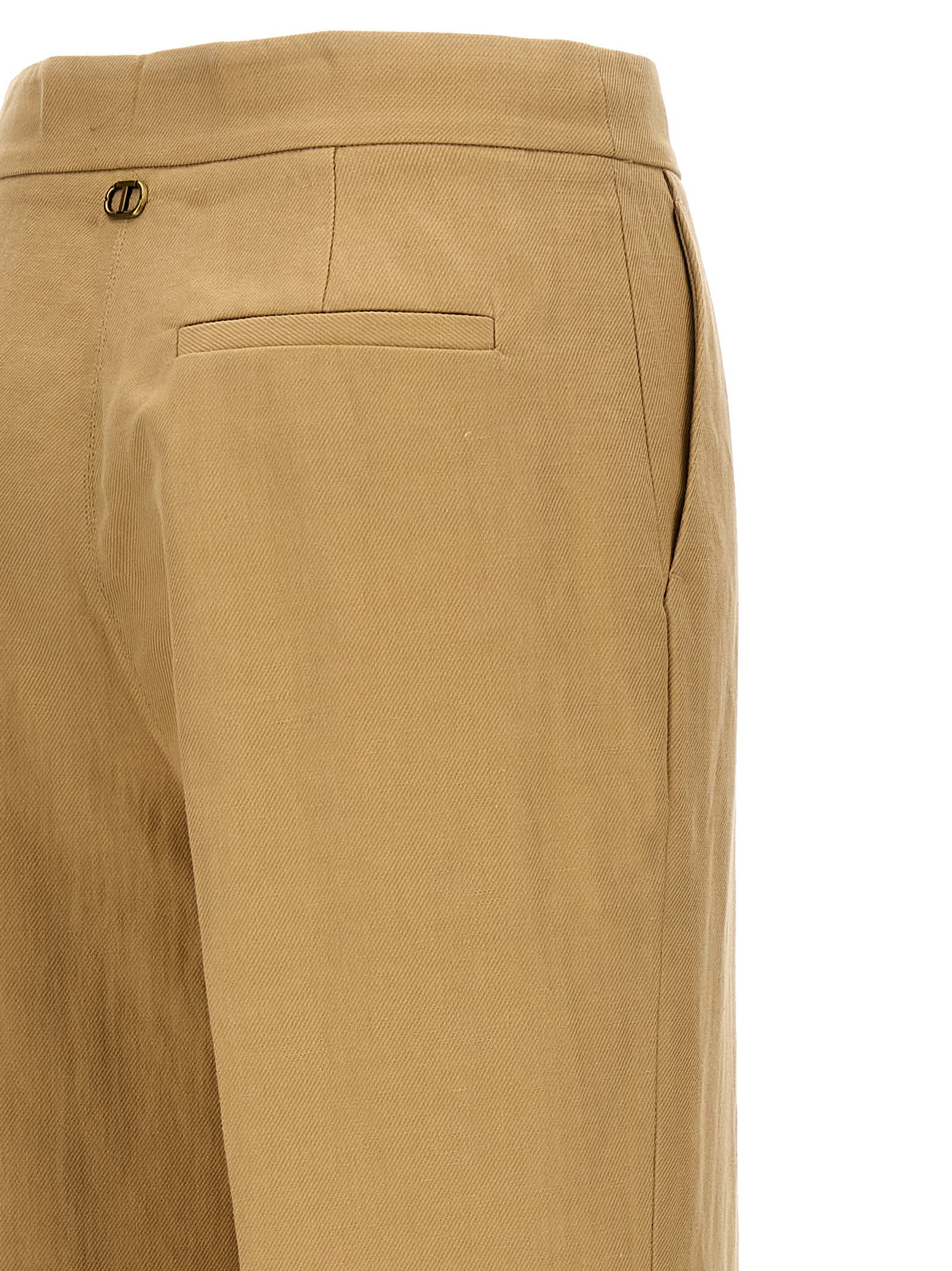 Shop Twinset Smart Pants In Beige
