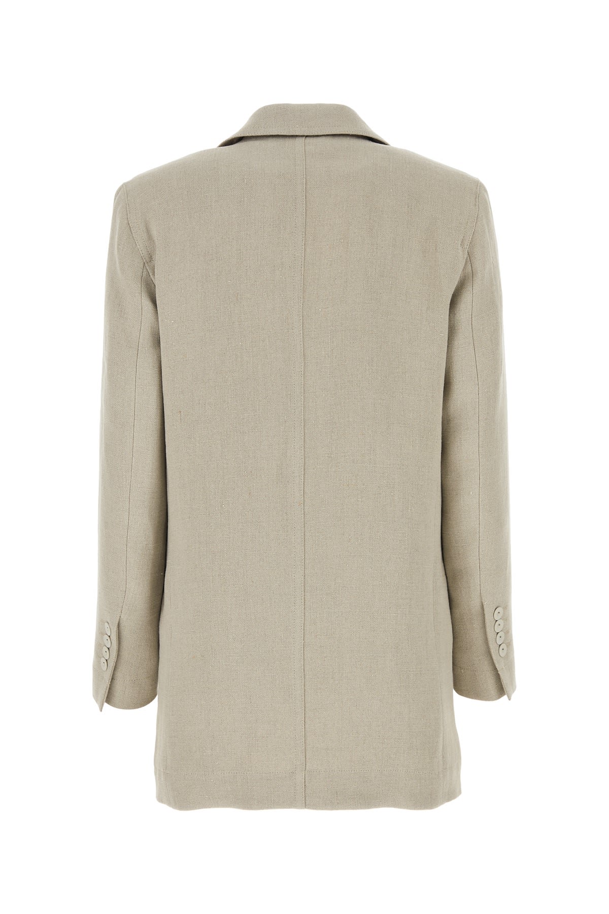 Max Mara Dove Grey Linen Adelchi Blazer In Gray