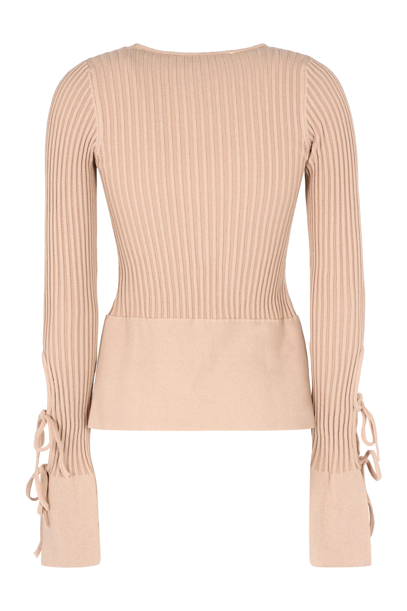 Andreädamo Andreādamo Knitted Cardigan In Skin