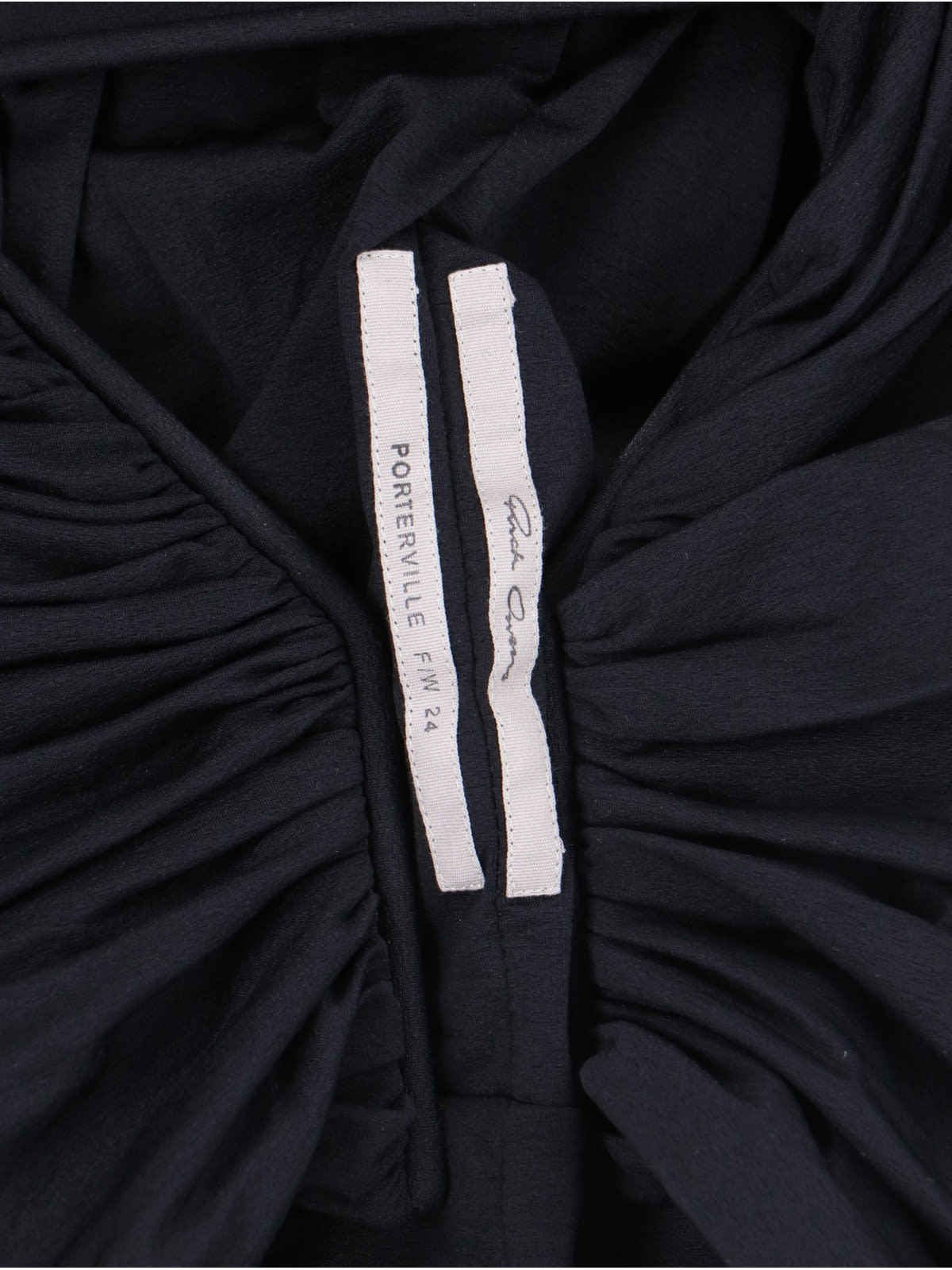 Shop Rick Owens Draped Jersey Prong Mini Dress In Black