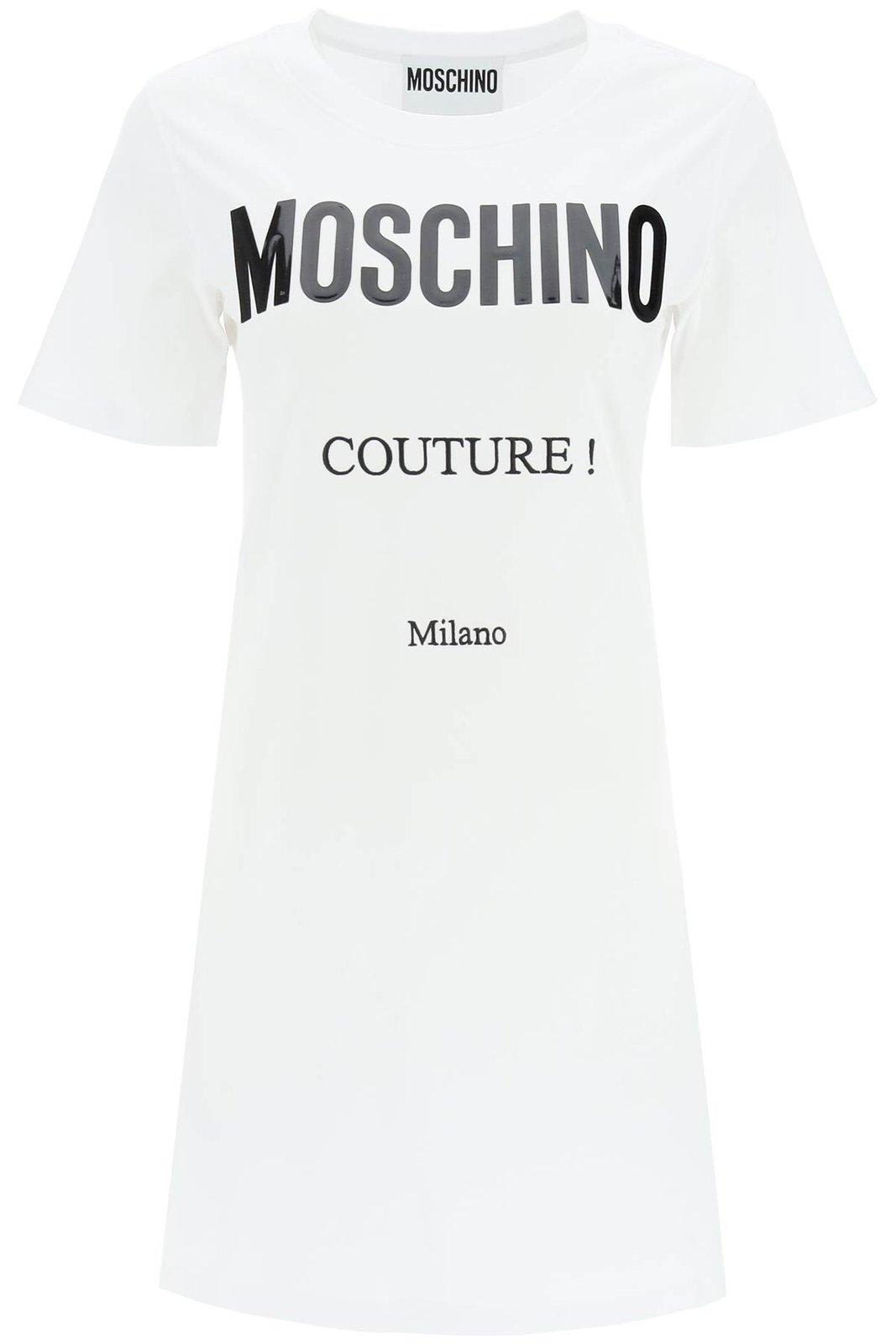 Moschino Logo Printed Crewneck T-shirt Dress