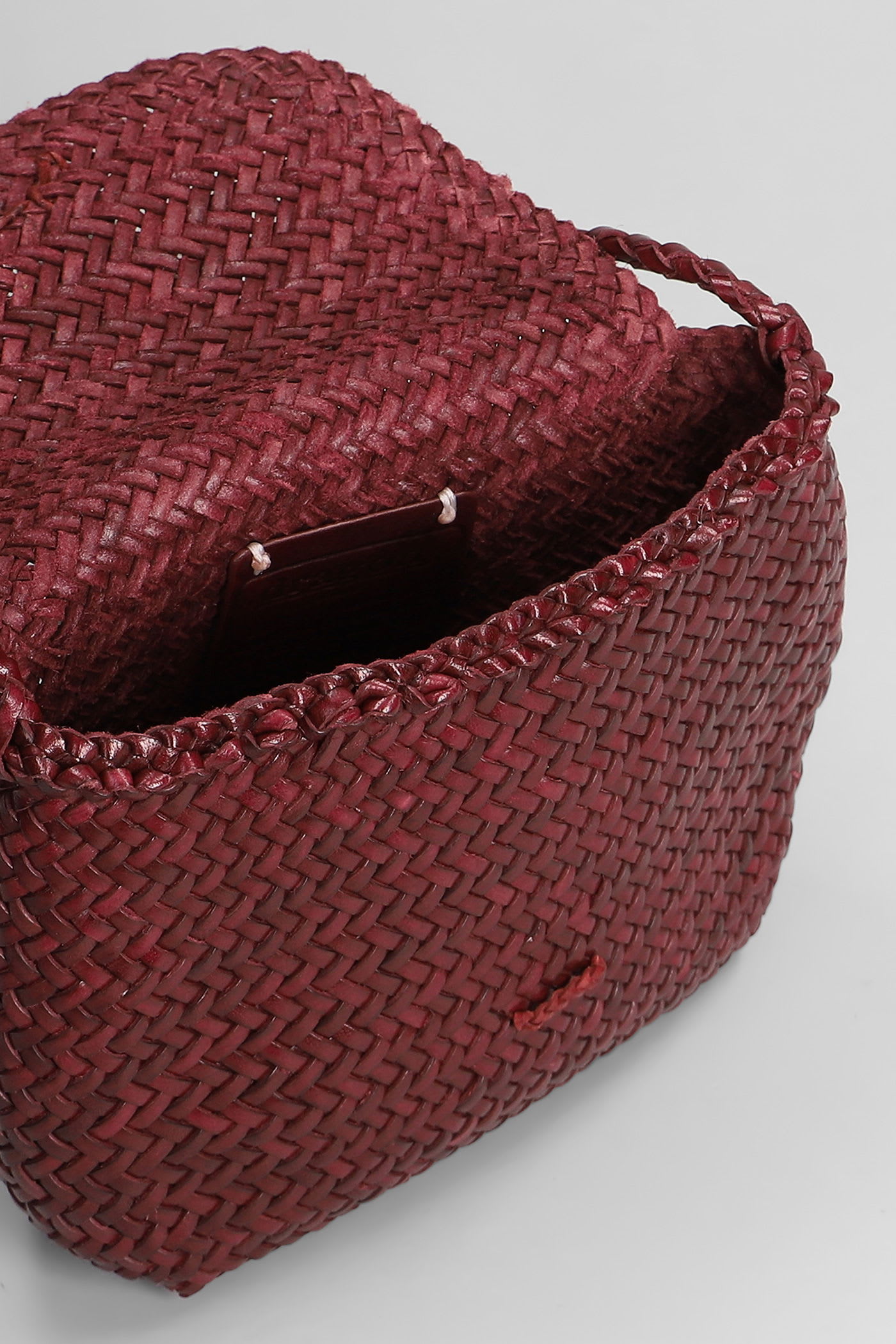 Dragon Diffusion Mini City Bag Shoulder Bag In Bordeaux Leather In Burgundy