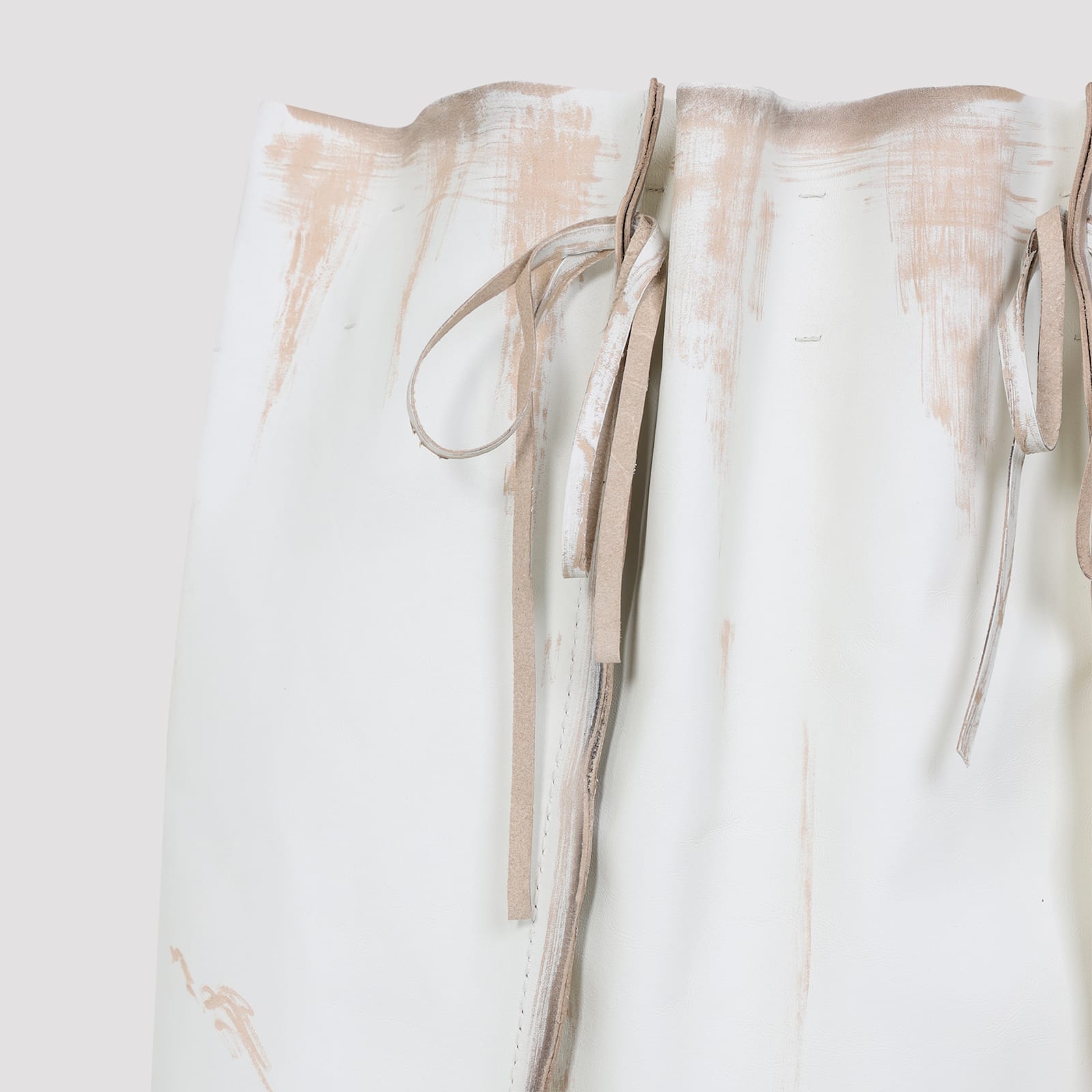 Prada Abstract Print Drawstring Waist Front Slit Skirt In Blue