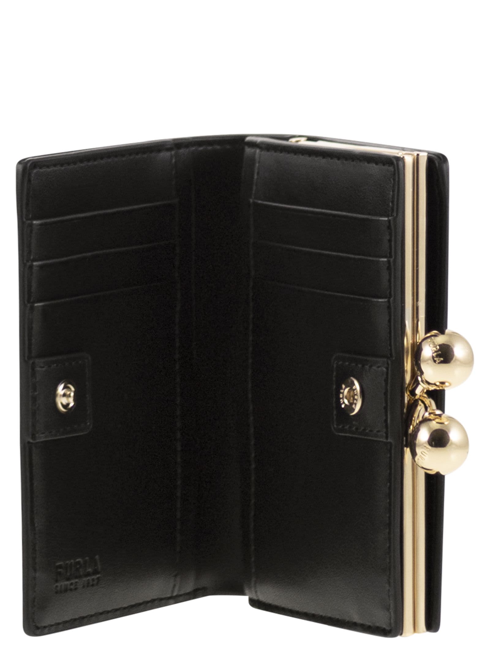 Furla Dots S Compact Wallet Accessories In Black