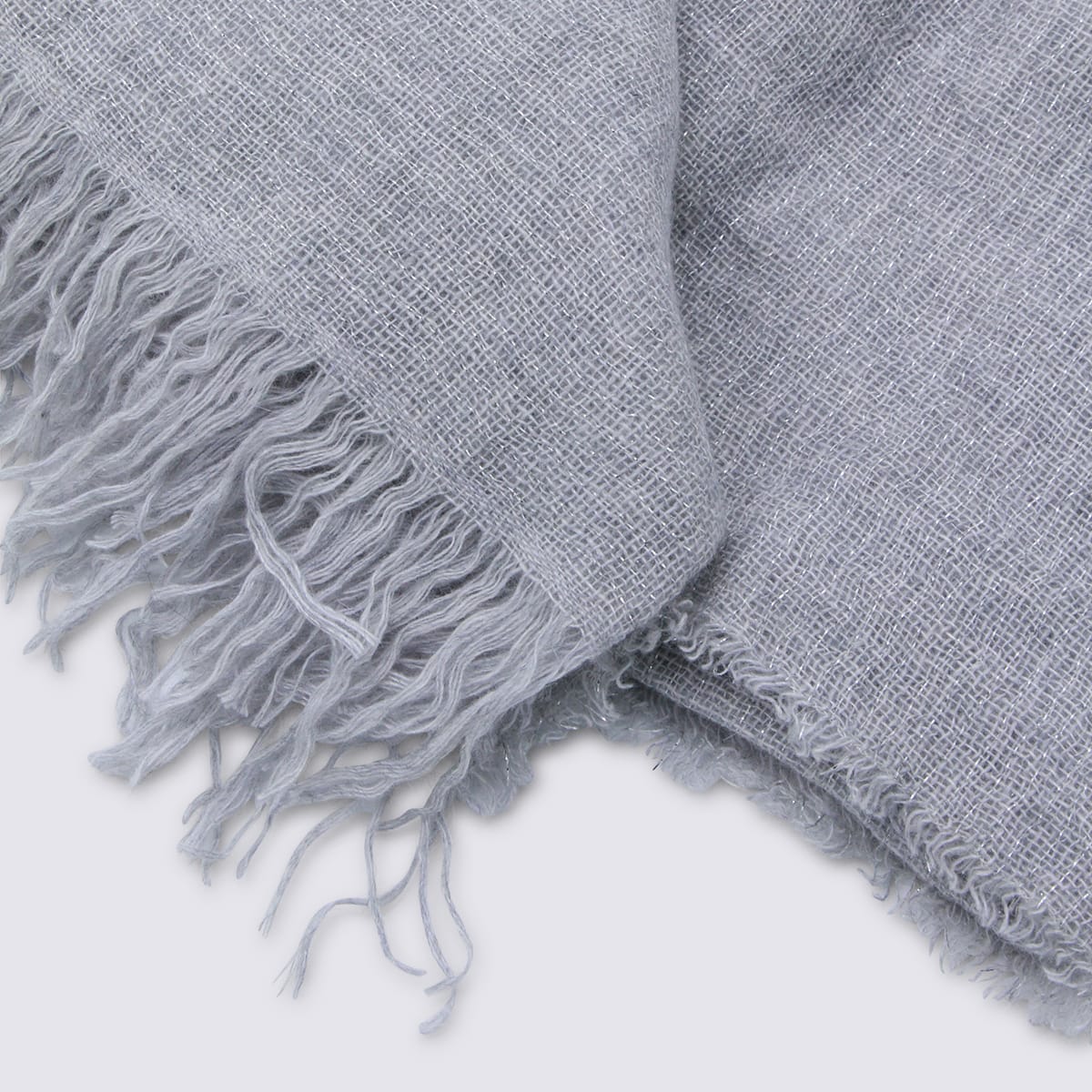 Fabiana Filippi Grey Wool Scarf In Gray