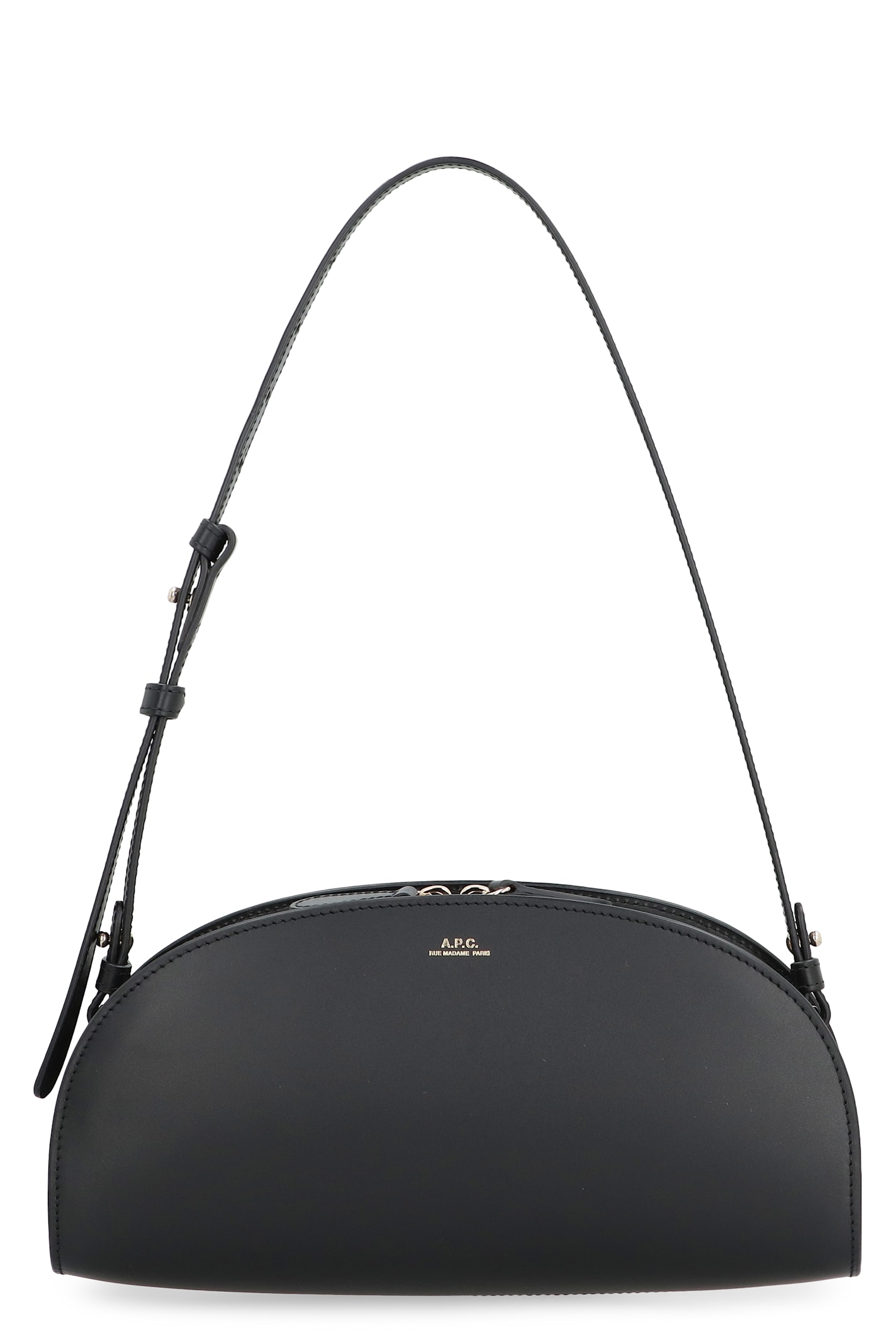 A. P.C. Demi-lune Leather Shoulder Bag