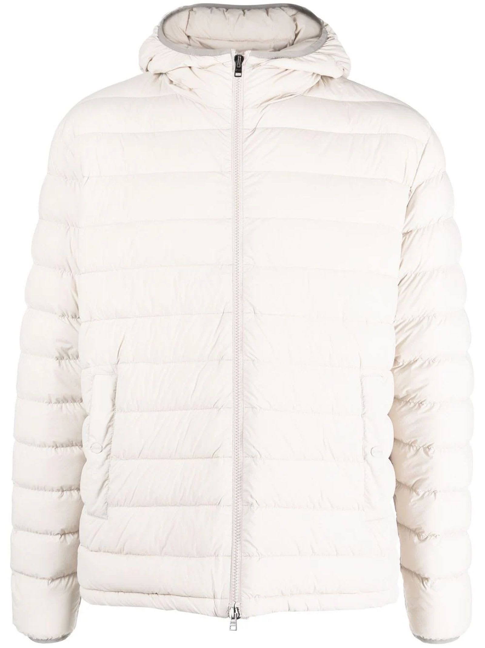 Bomber Jacket In Light Nylon Stretch In Ice