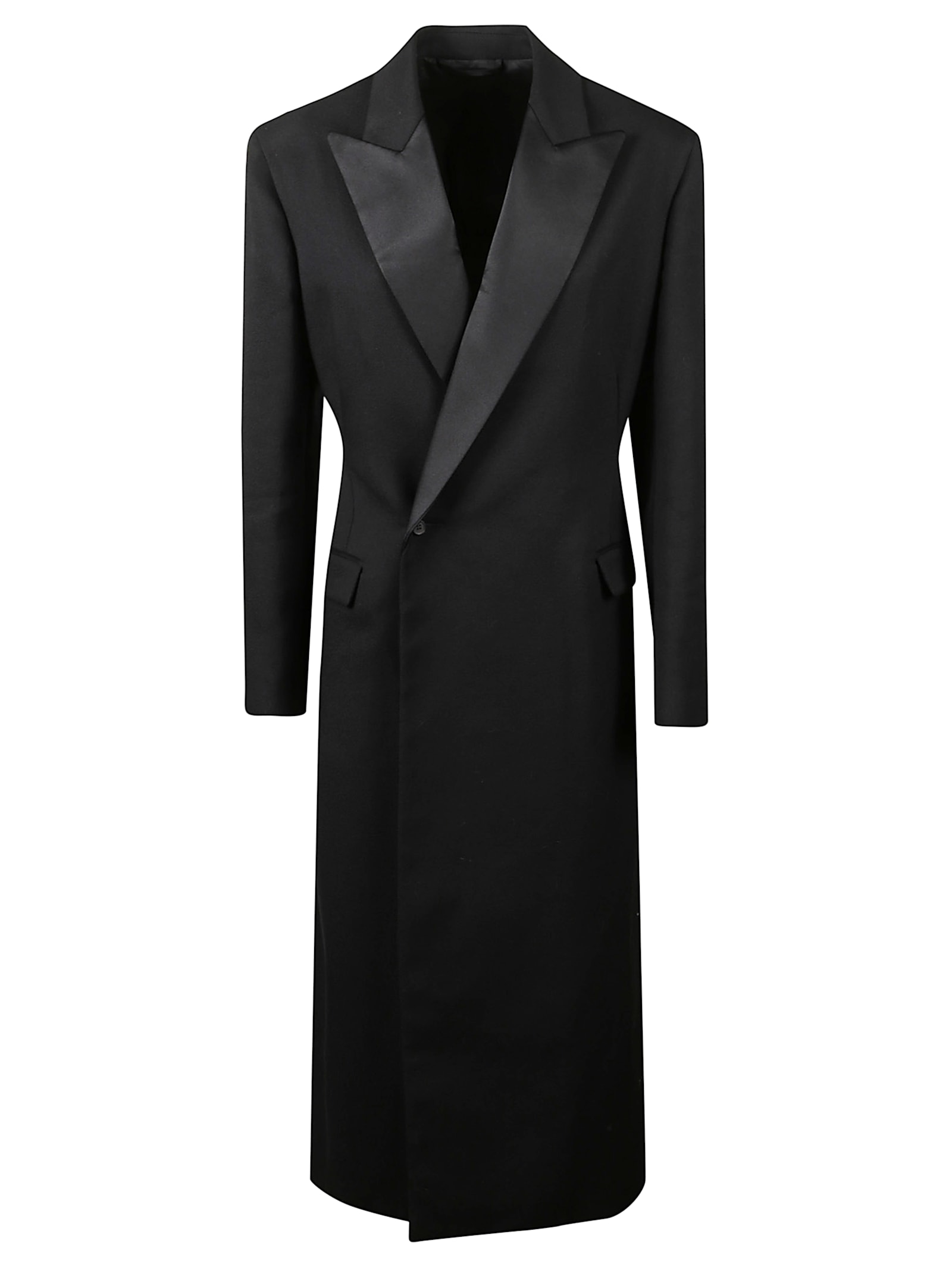 Carven Tuxedo Coat In Black