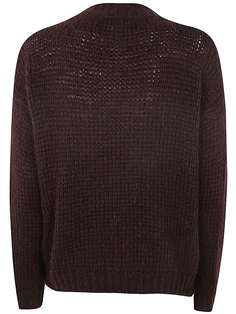 Shop Nuur Long Sleeves Over Cardigan In Bordeaux