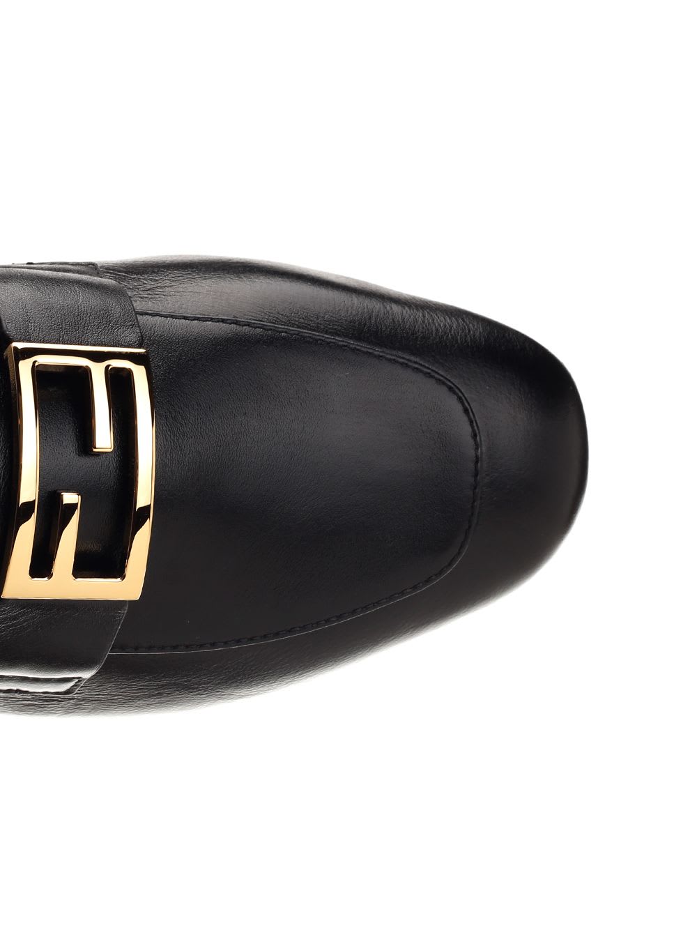 Shop Fendi Baguette Loafer With Ff Motif In Black