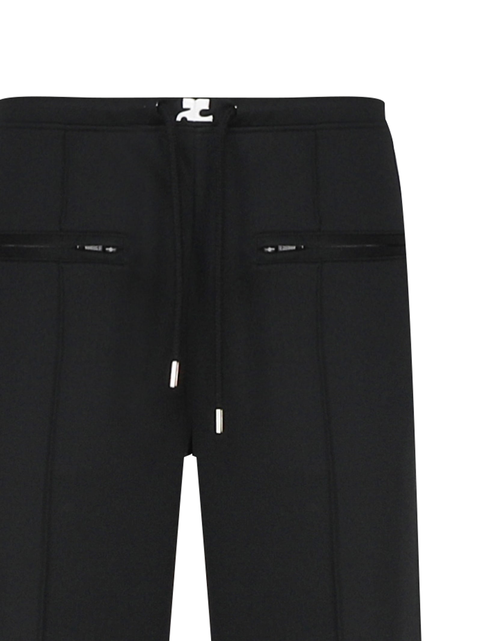 COURRÈGES BLACK STRETCH TROUSERS 