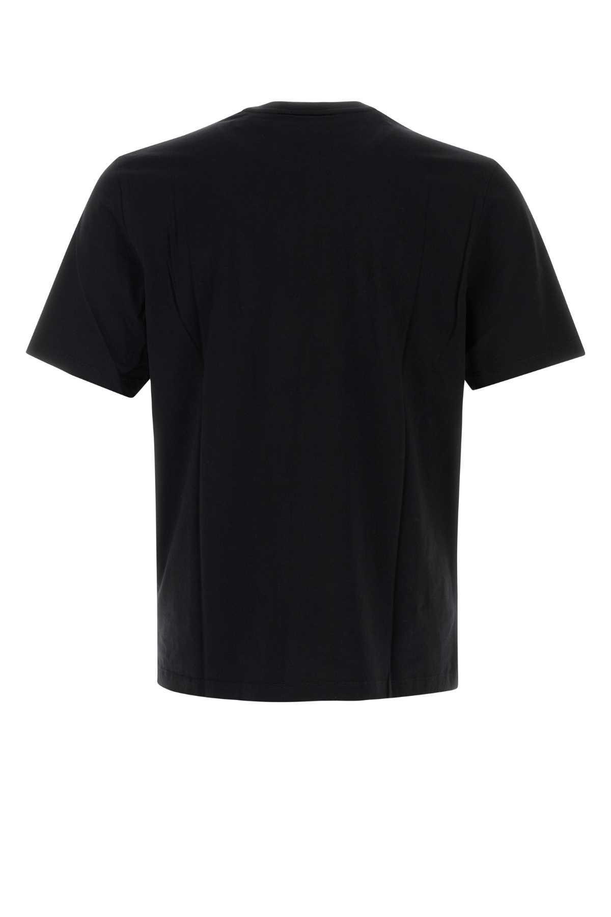 Maison Kitsuné Black Regular T-shirt With Logo Patch In Black