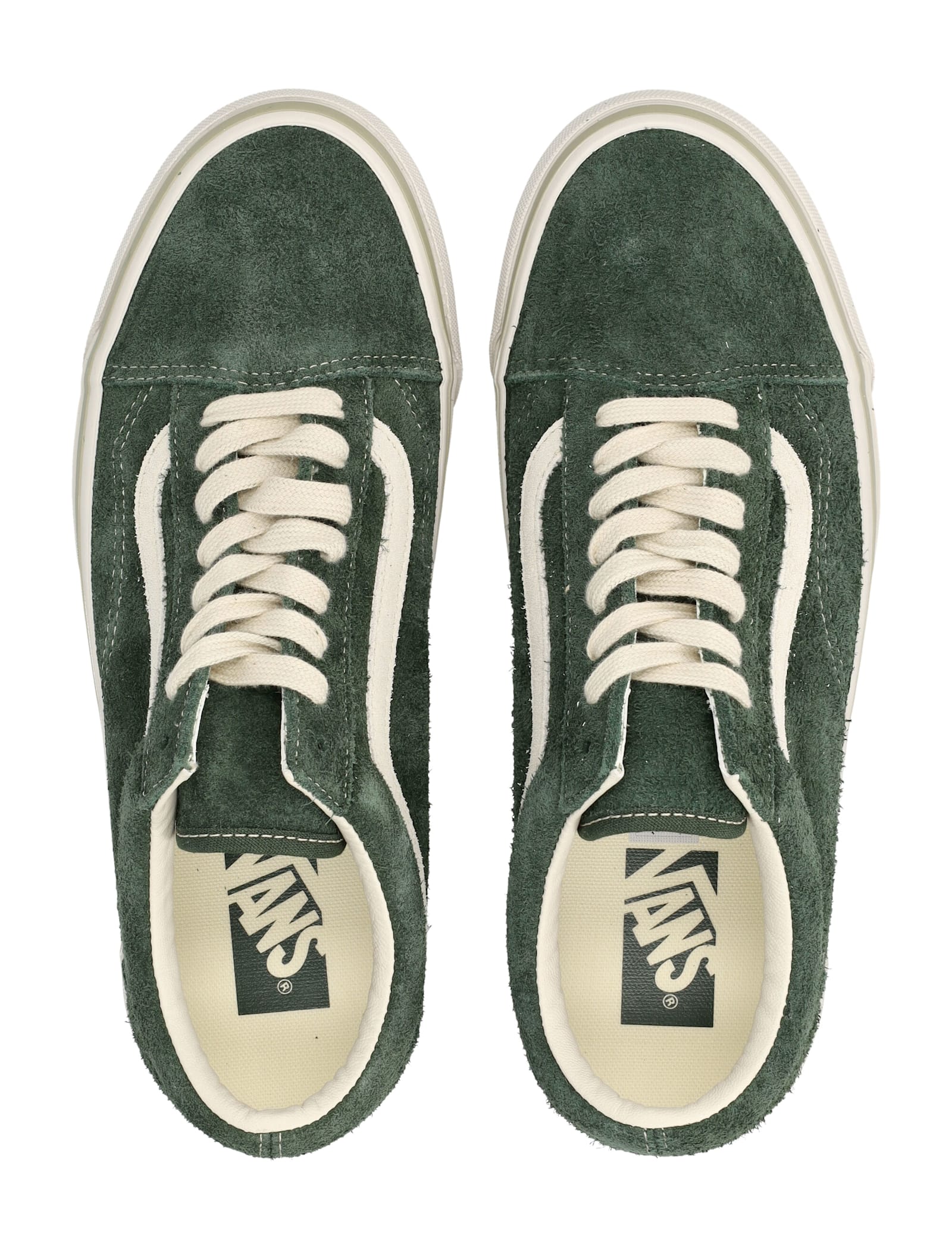 Vans Lx Old Skool Green Suede Sneakers In Green