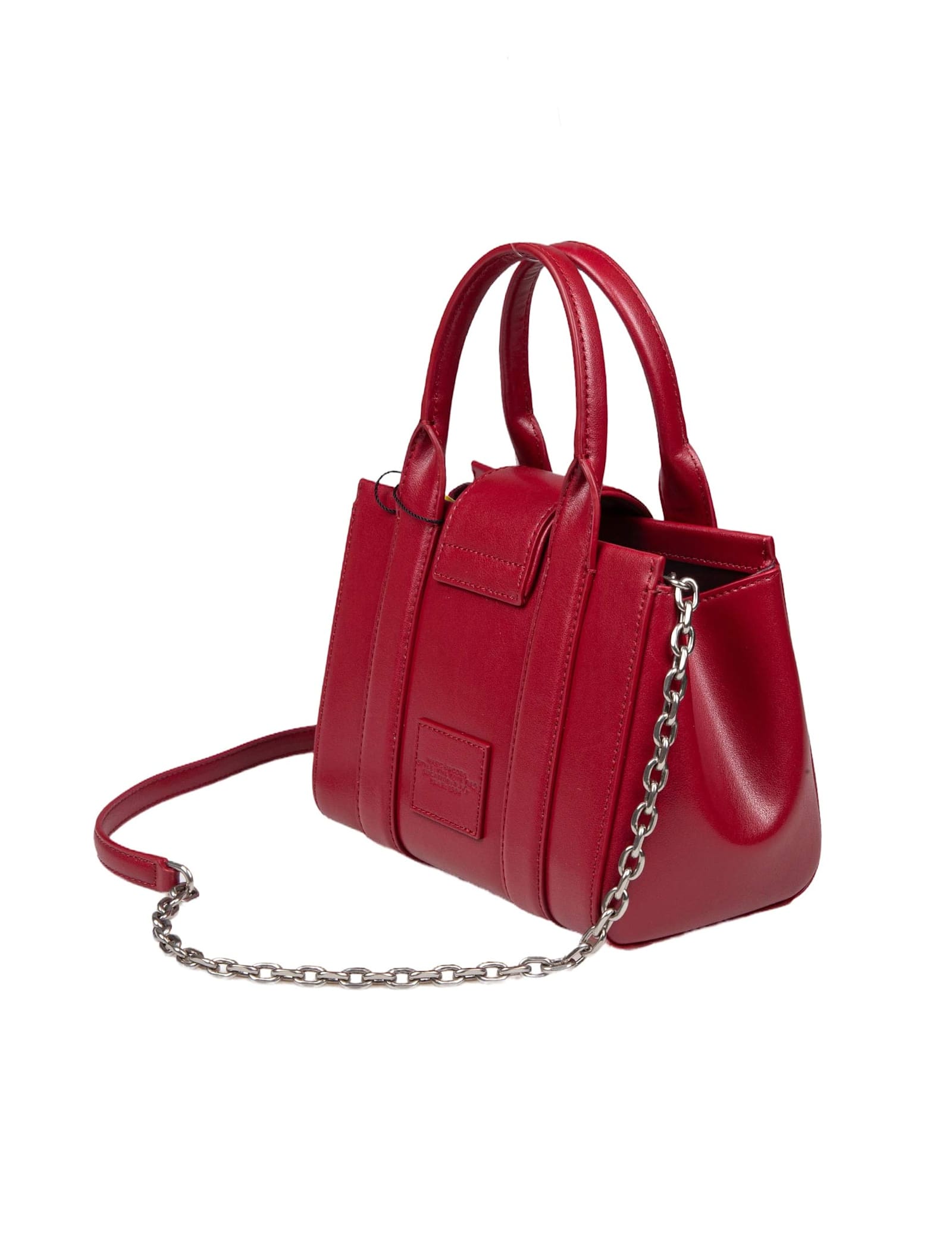 Shop Marc Jacobs The Mini Tote In Red Leather