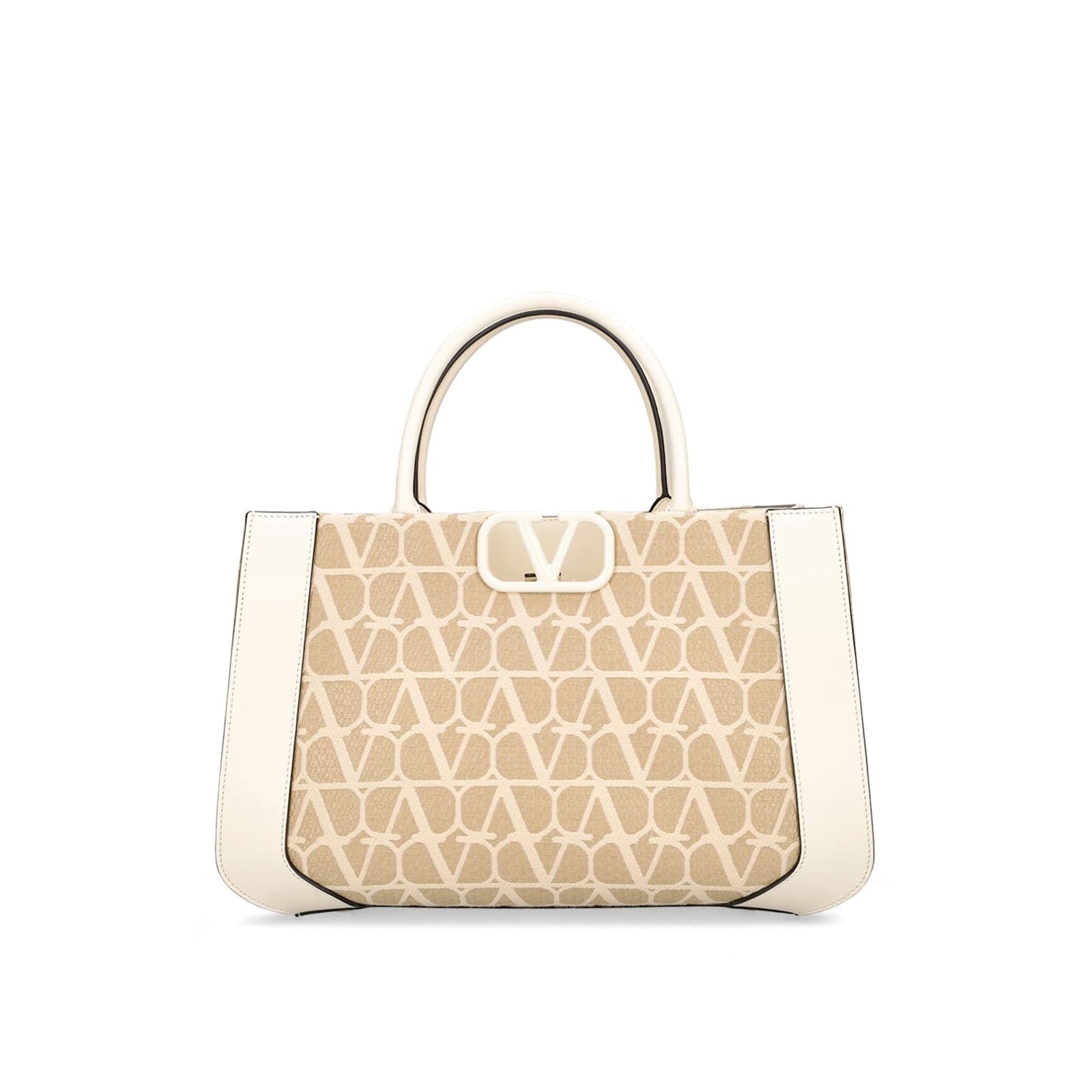 Shop Valentino Garavani Toile Iconographe Tote Bag In Ivory