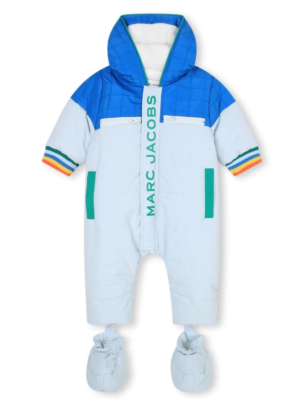 Shop Little Marc Jacobs Tracksuit With Print In Azzurro