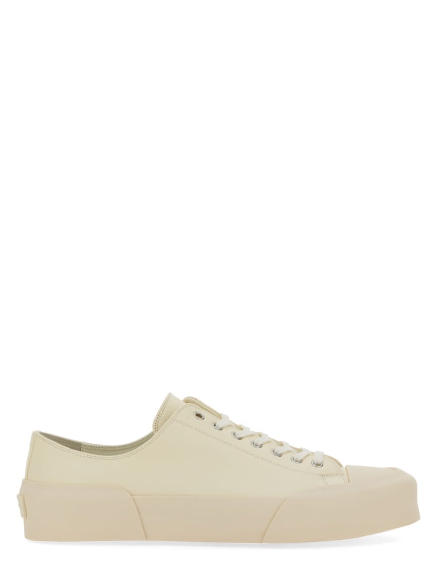 Jil Sander Smooth Leather Low Sneakers In Multicolour