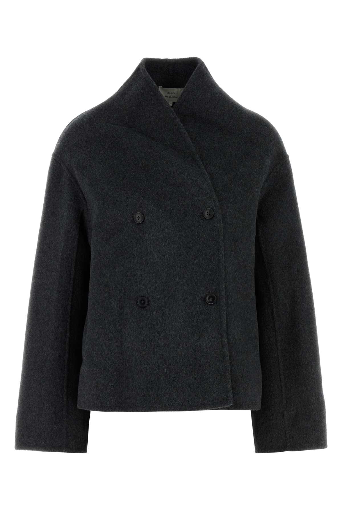 Loulou Studio Charcoal Flannel Meyer Blazer In Black