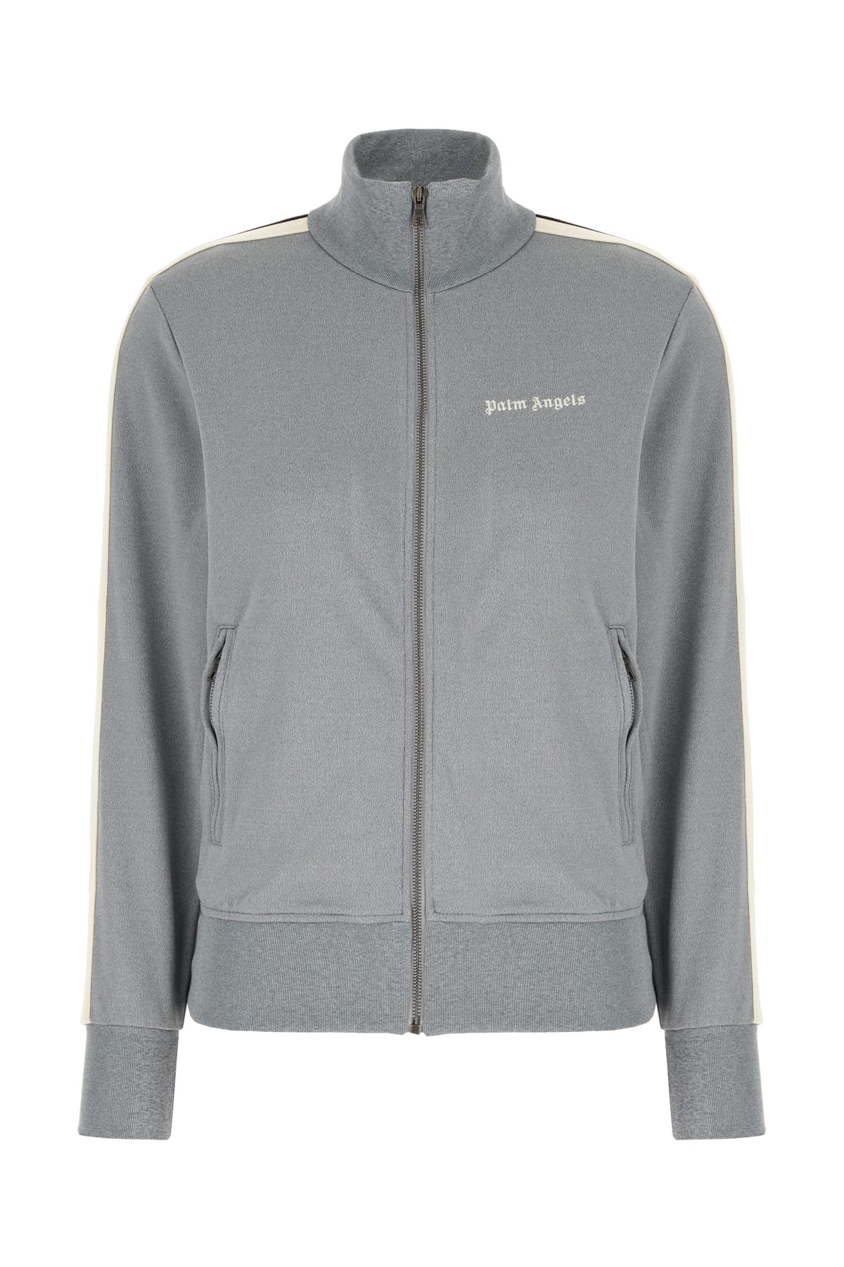 Palm Angels Grey Polyester Sweatshirt In Gray