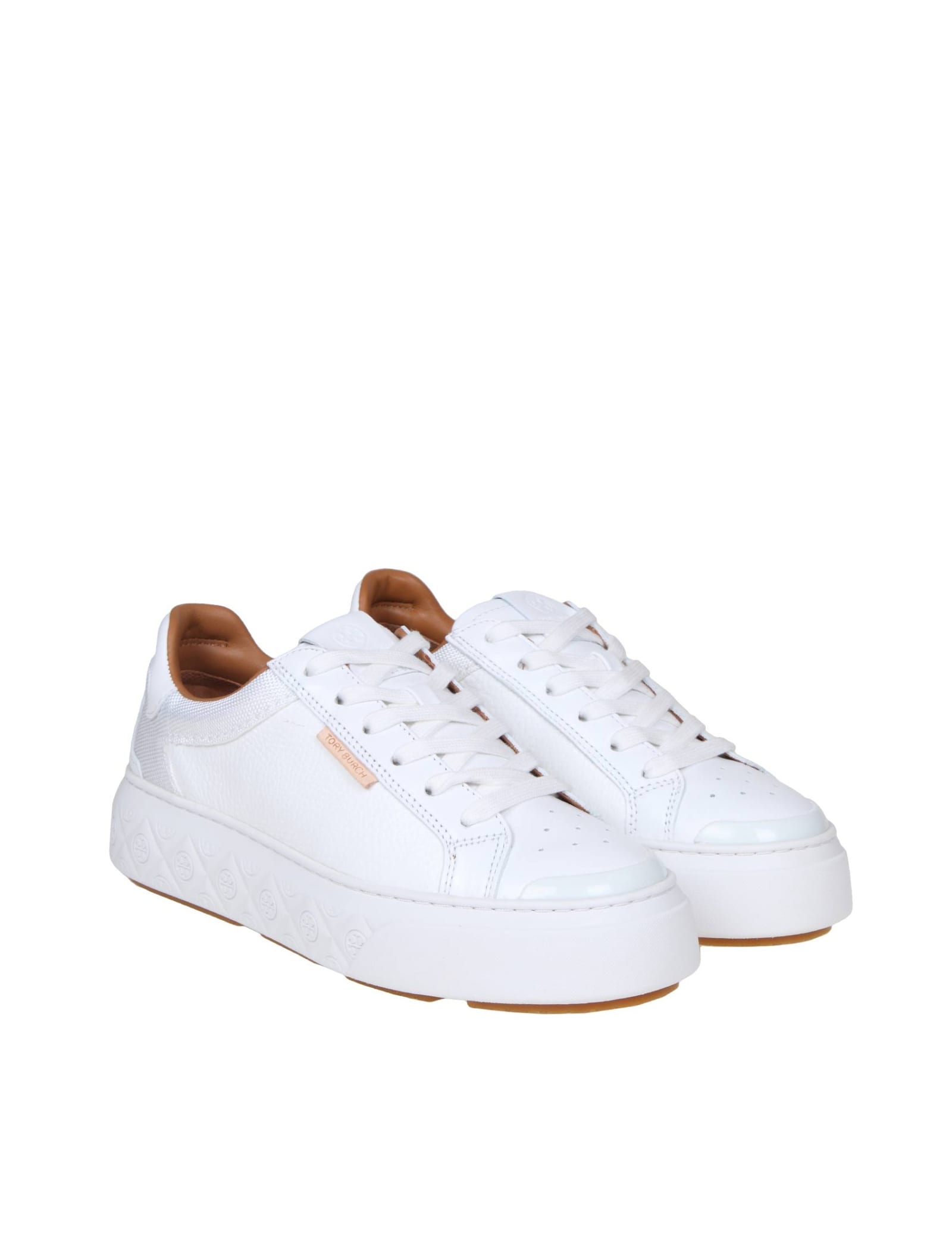 Shop Tory Burch Sneaker Ladybug In White Leather In White/white