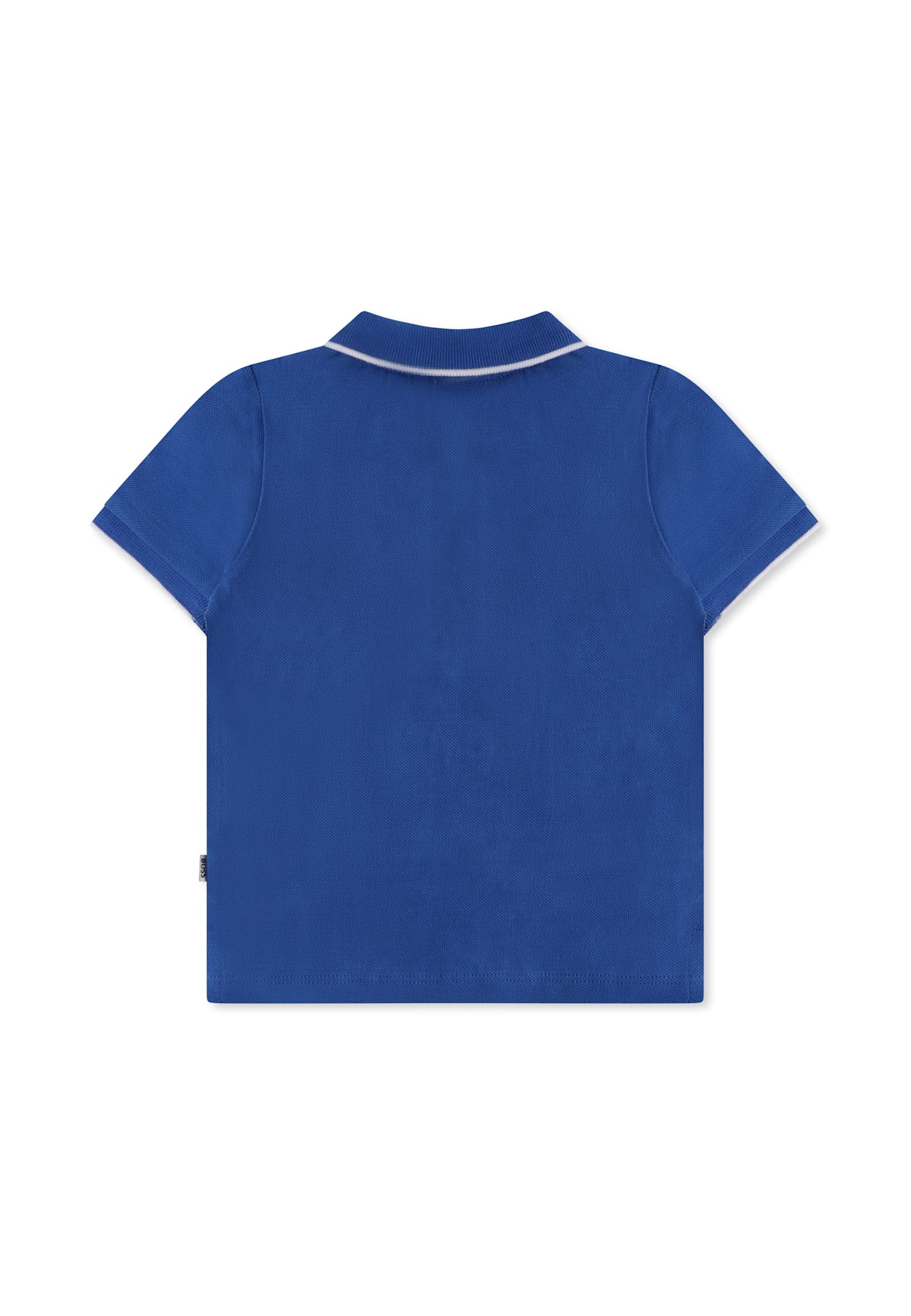 Hugo Boss Light Blue Polo Shirt For Baby Boy With Logo In Blue