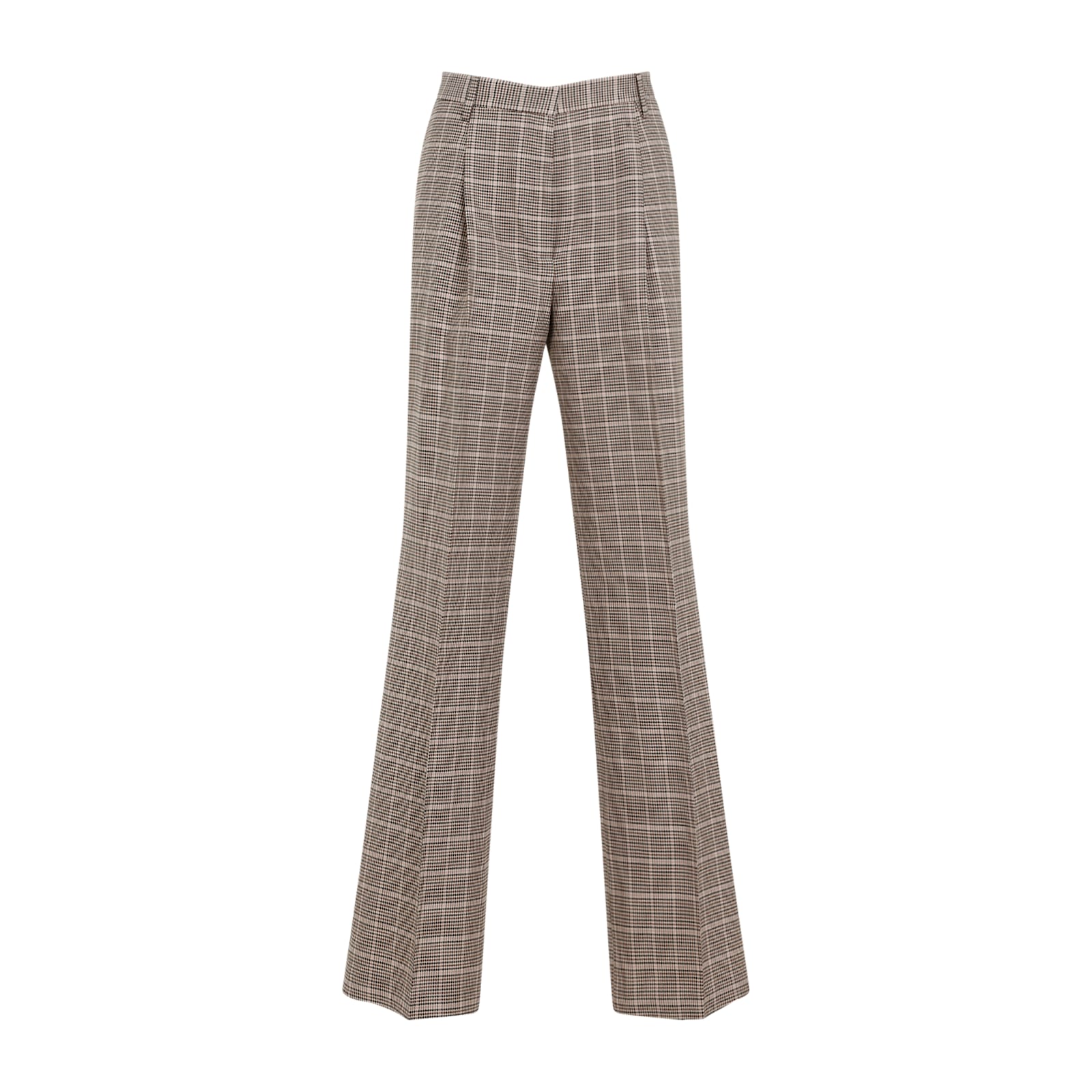 Dries Van Noten Portia Checked Pants In Beige