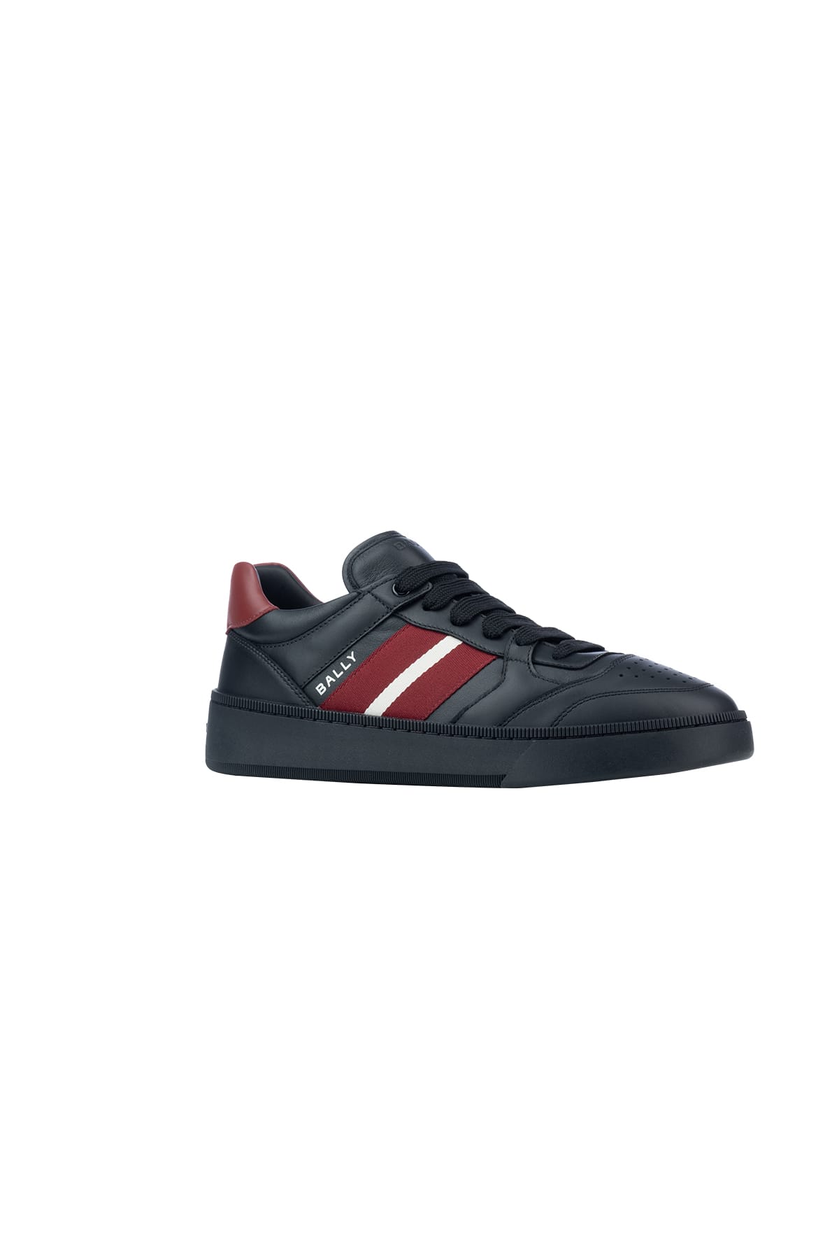 Shop Bally Sneakers In Black Black Red