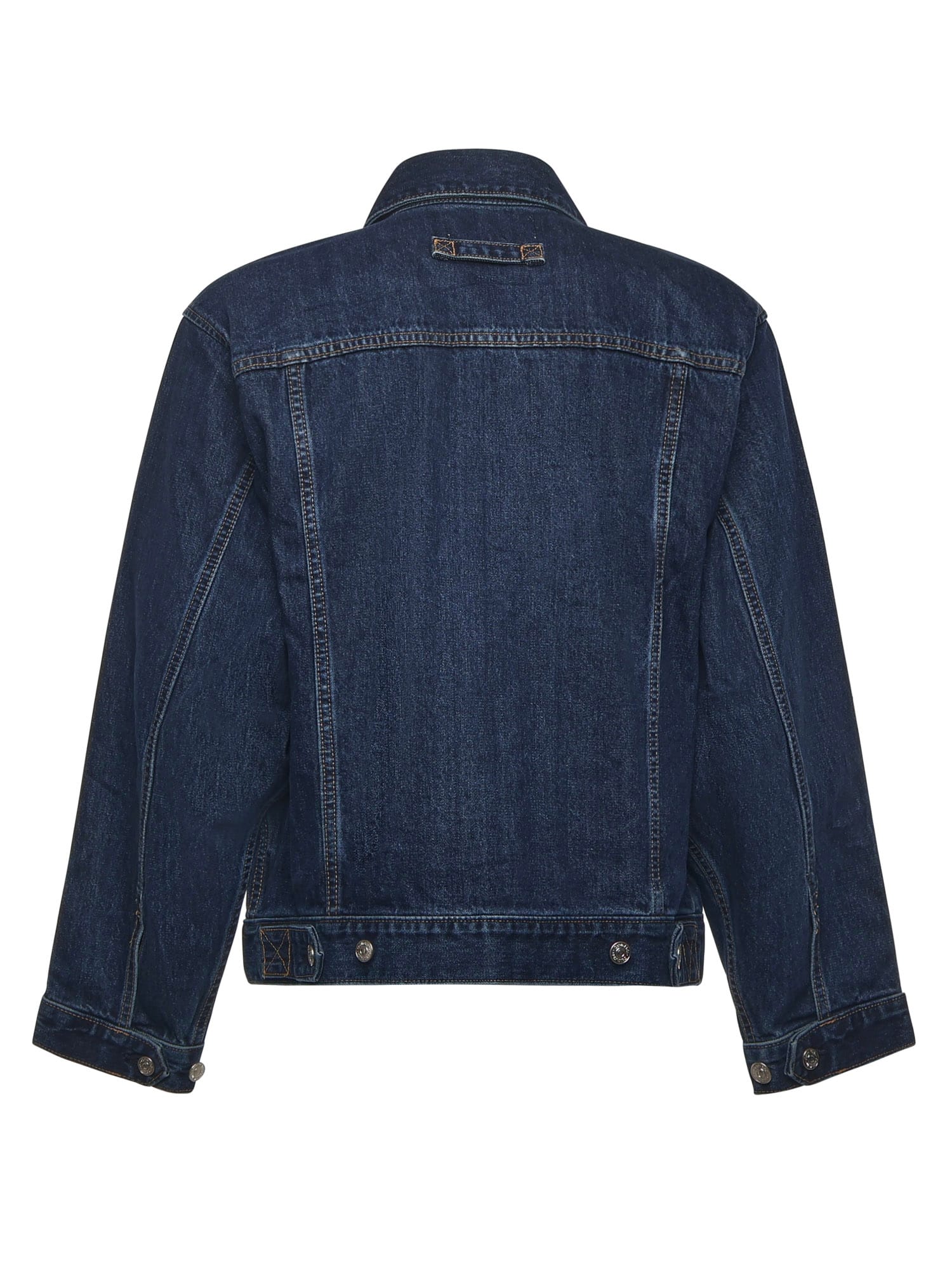 Calvin Klein Button Cotton Denim Jacket In Blue