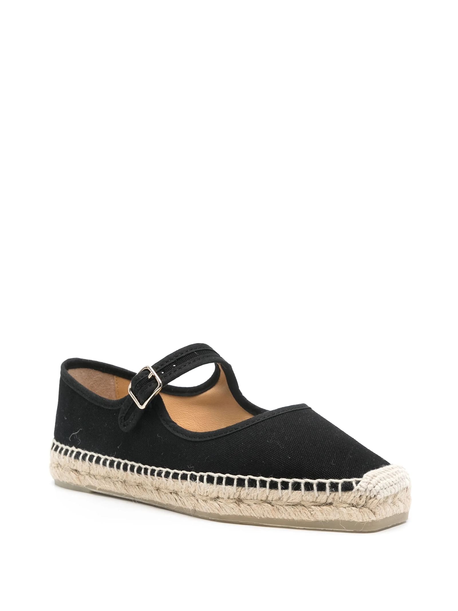 Castaã±er Castaner Classic Black Espadrille With Braided Jute Sole In Black