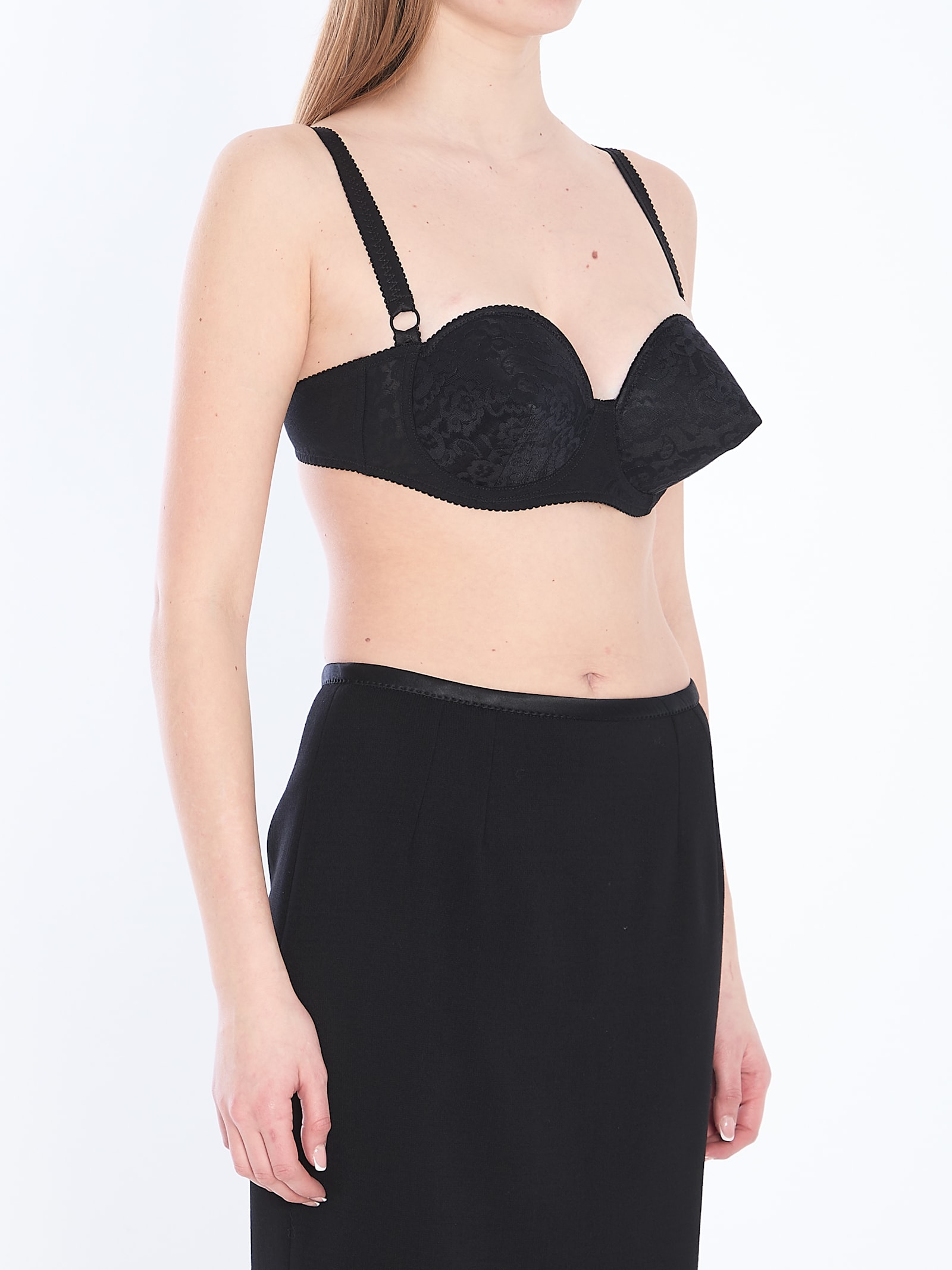 Dolce & Gabbana Lace Balconette Bra In Black