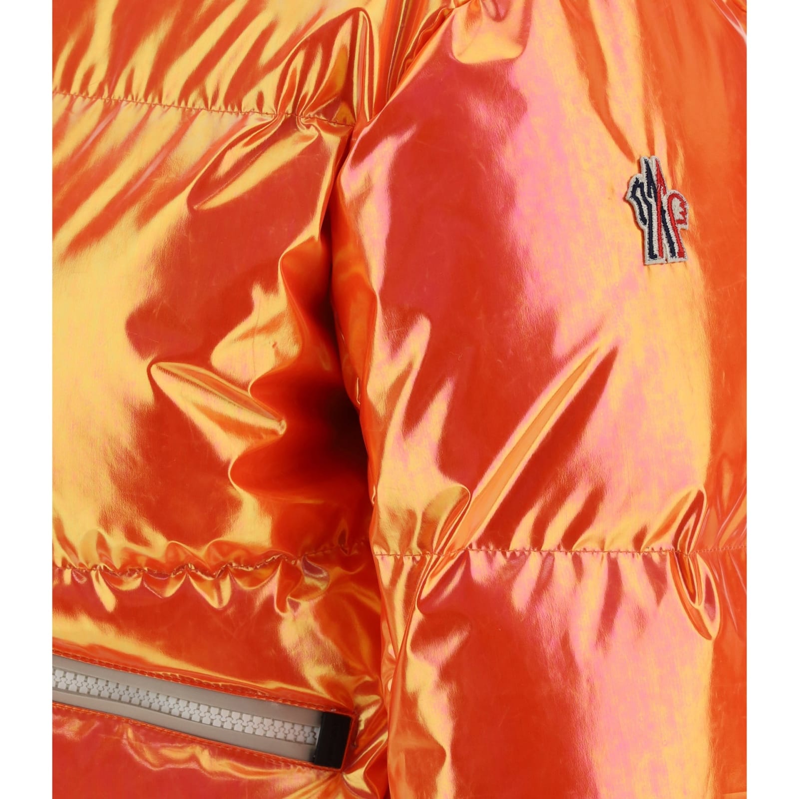 Shop Moncler Grenoble Biche Down Jacket In Orange