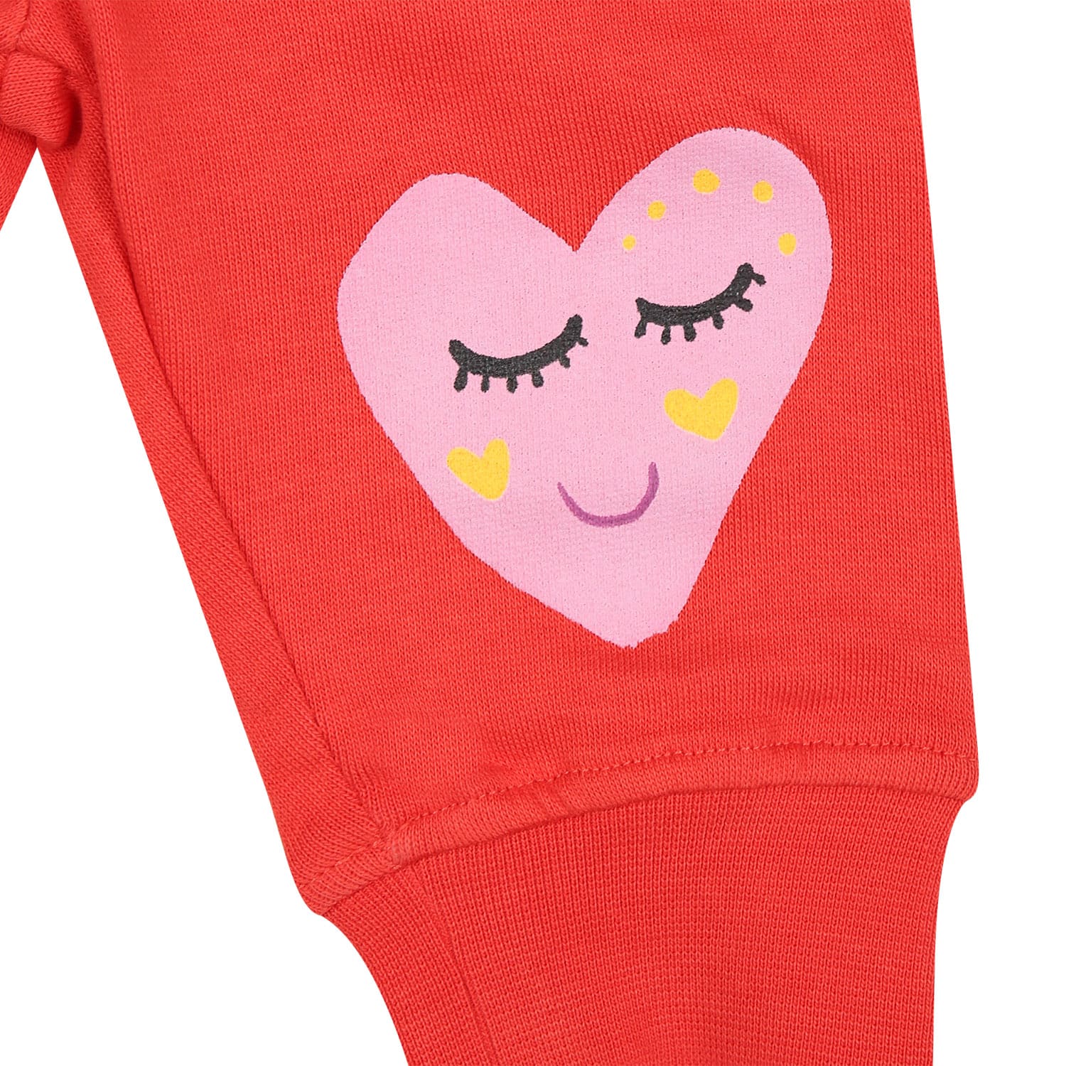 Shop Stella Mccartney Red Set For Baby Girl With Multicolor Hearts