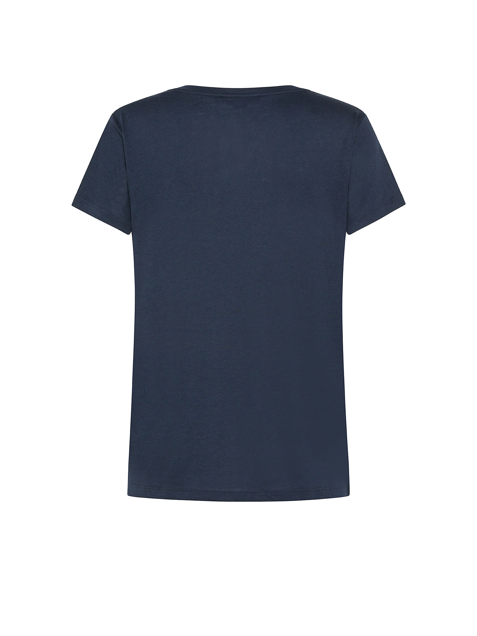 Shop Seventy Blue Jersey And Silk T-shirt