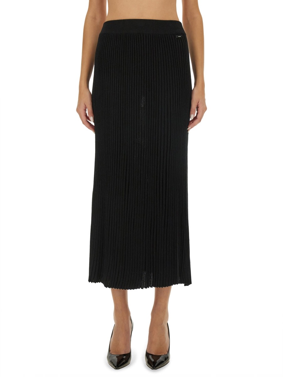 Kiton Knit Skirt In Black