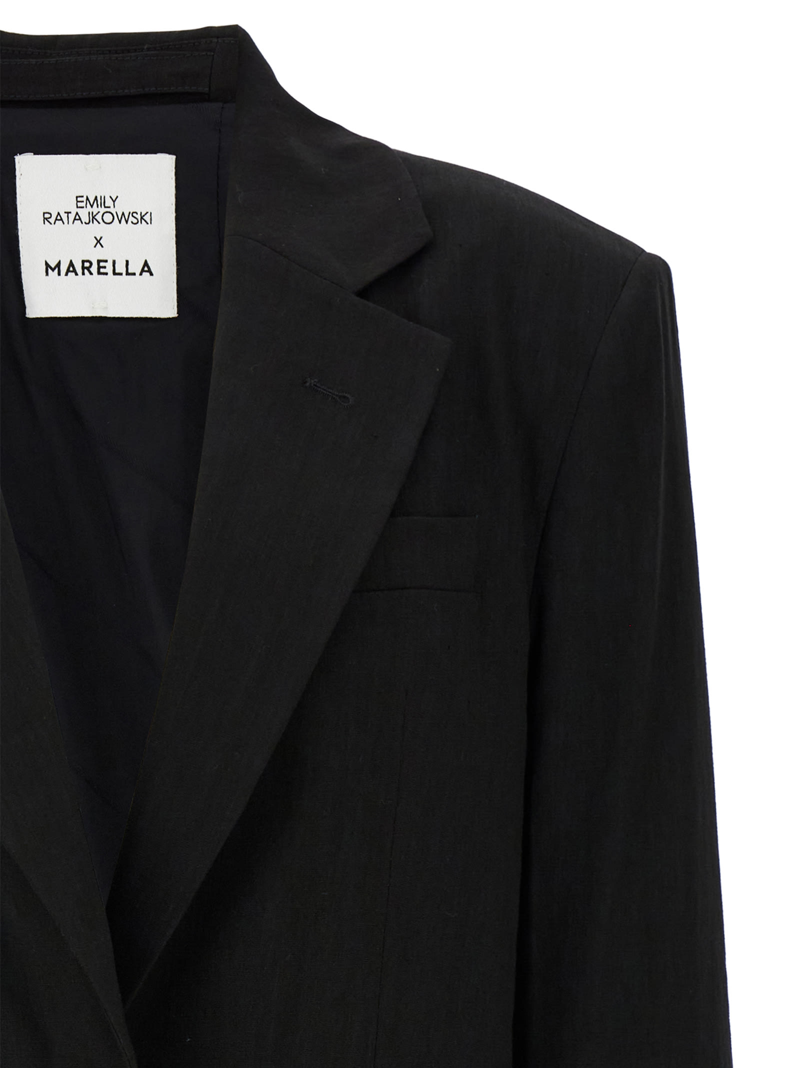 Shop Marella Blazer Capsule Emily Ratajkowski X In Black