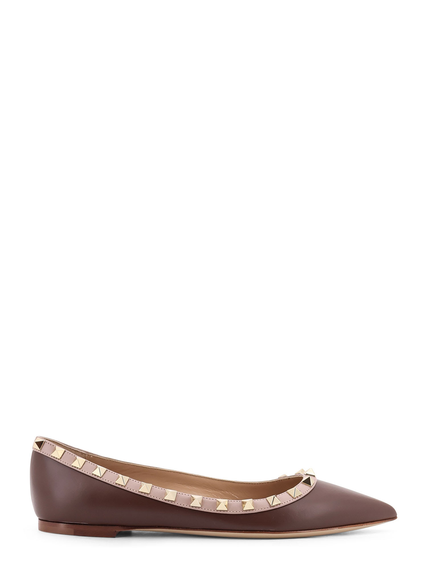 Valentino Garavani Rockstud Leather Ballerinas