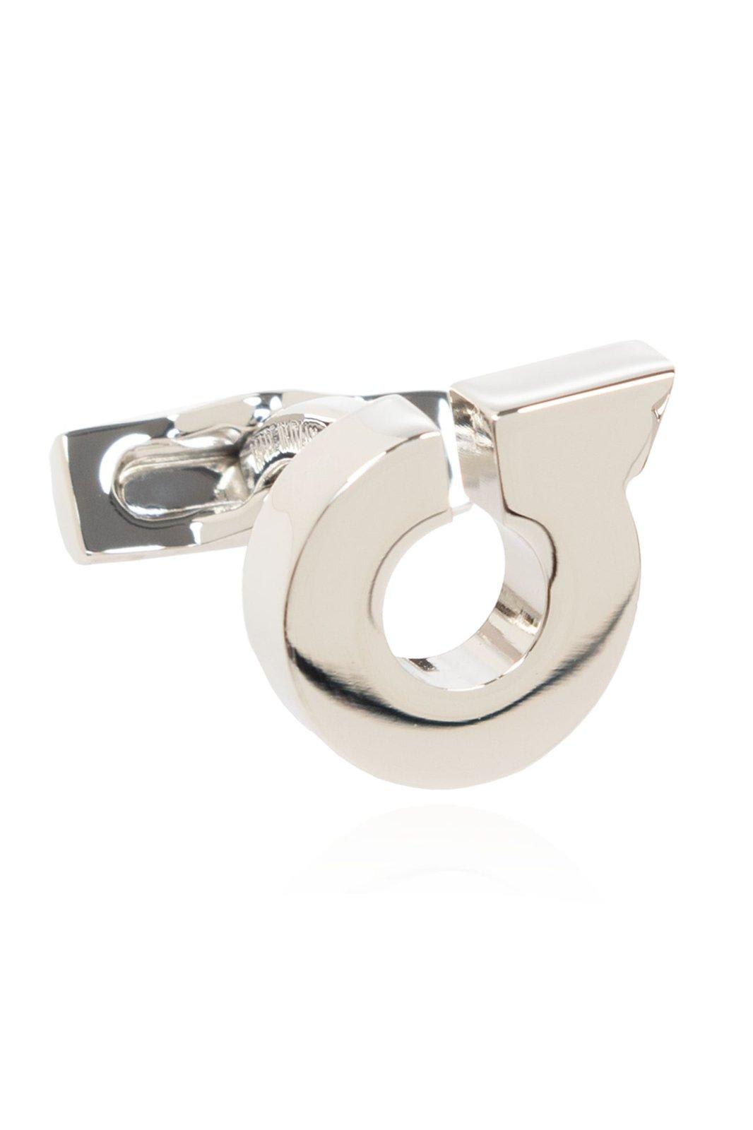 Ferragamo Gancini Cufflinks In Metallic