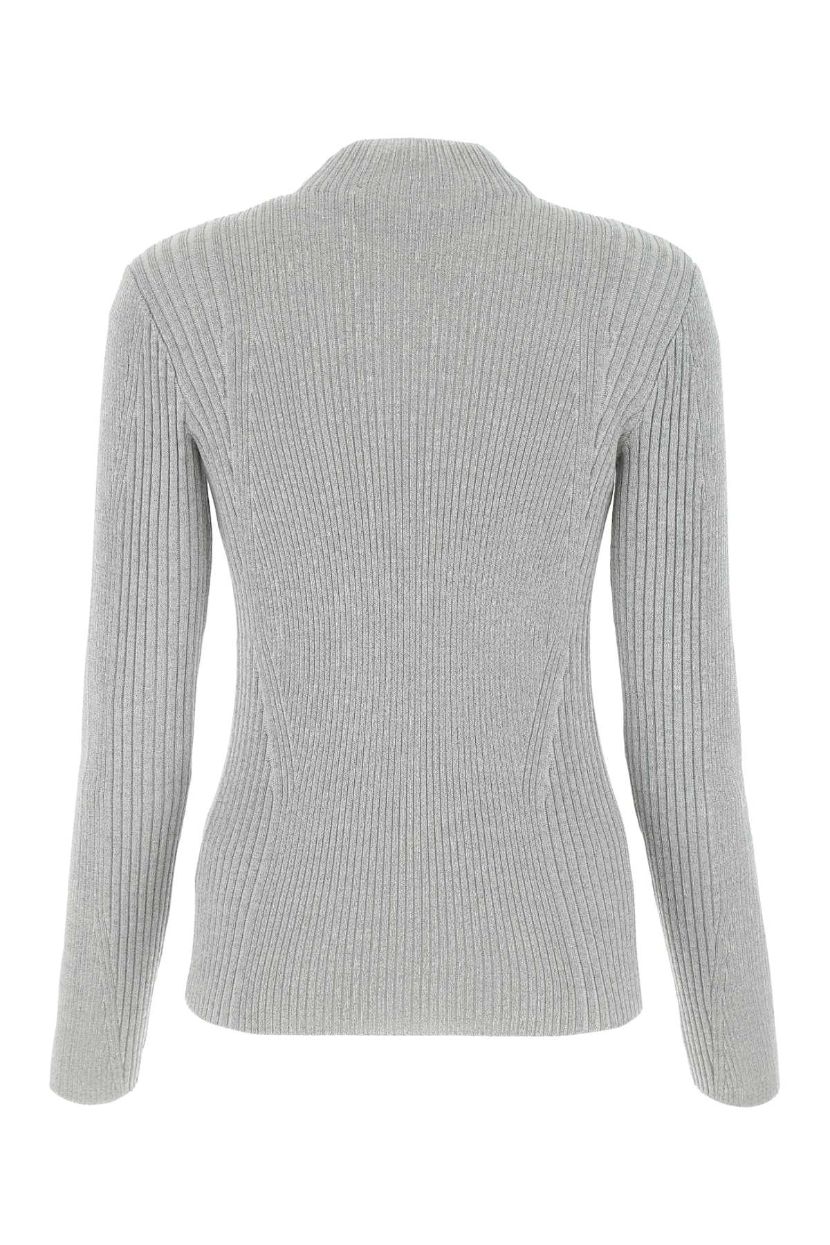 Dion Lee Light Grey Polyester Blend Sweater In Silver