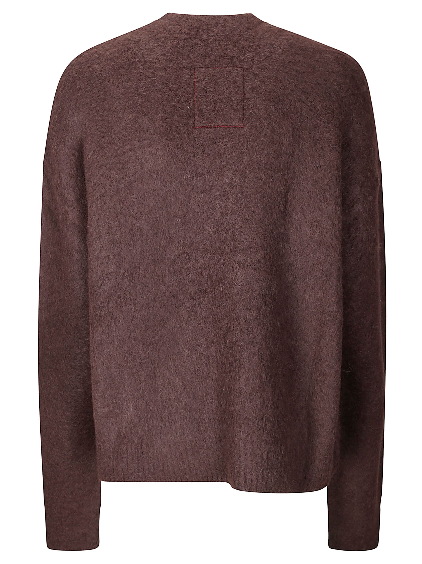 Uma Wang Crewneck Knitwear Textured Fabric In Brown