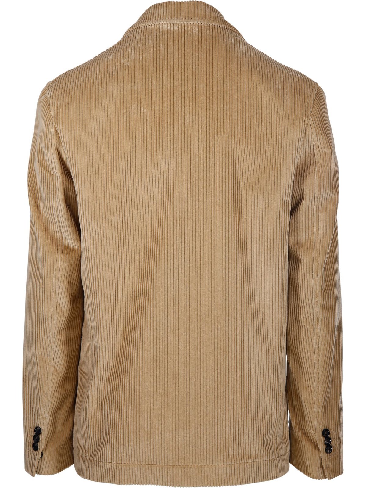 Shop Bottega Veneta Single Breasted Corduroy Jacket In Beige