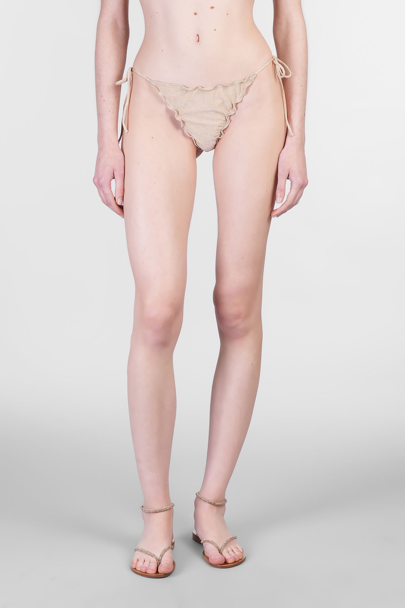 Mc2 Saint Barth Marielle Beachwear In Beige Polyamide In Gold