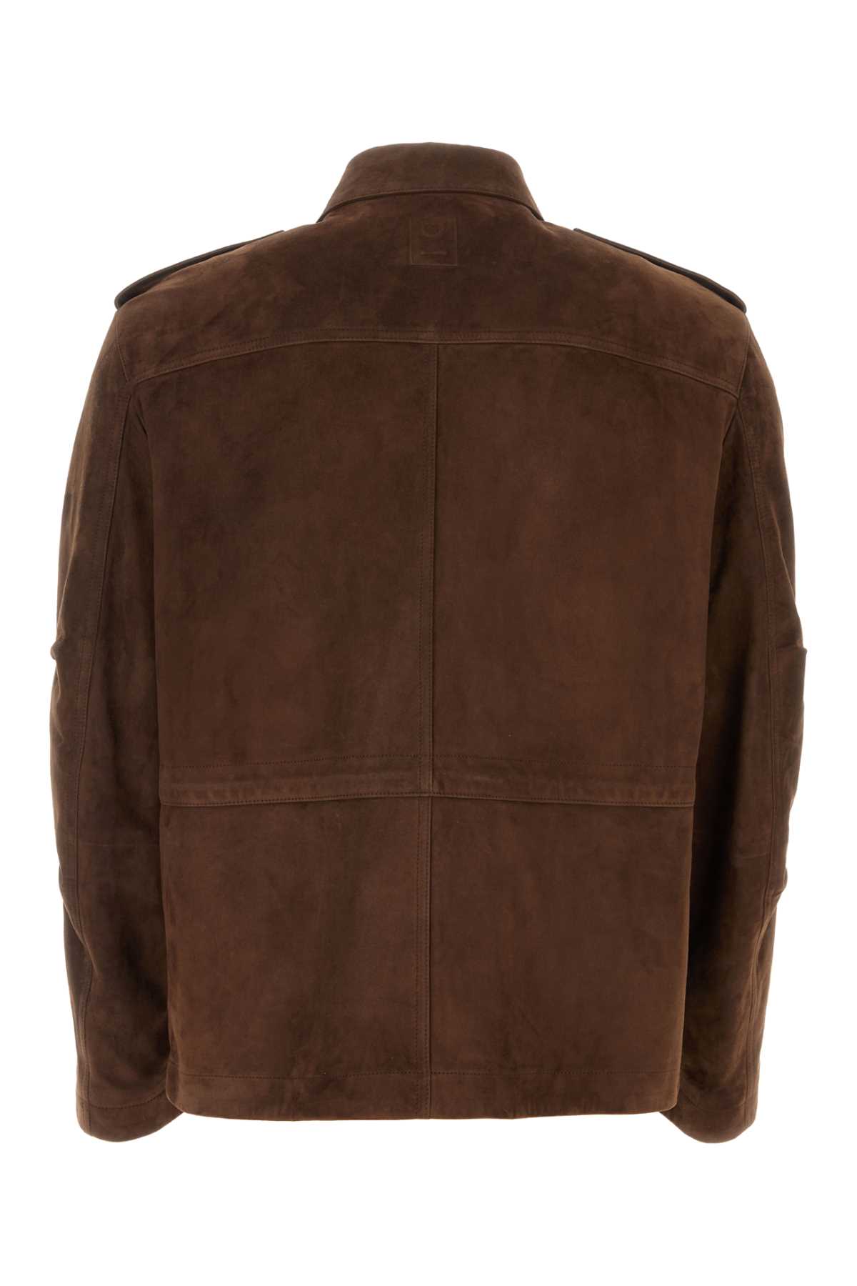 FERRAGAMO BROWN SUEDE JACKET